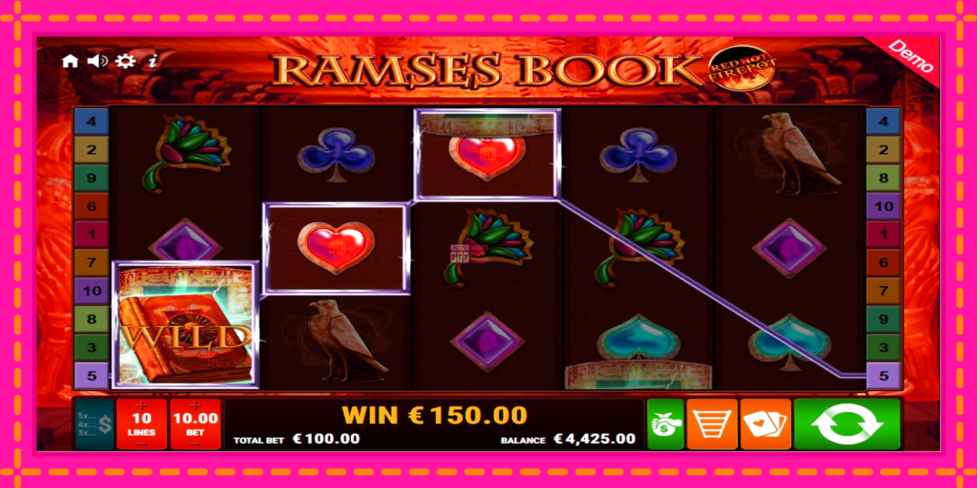 Slot machine Ramses Book Red Hot Firepot gratuitamente, immagine 3