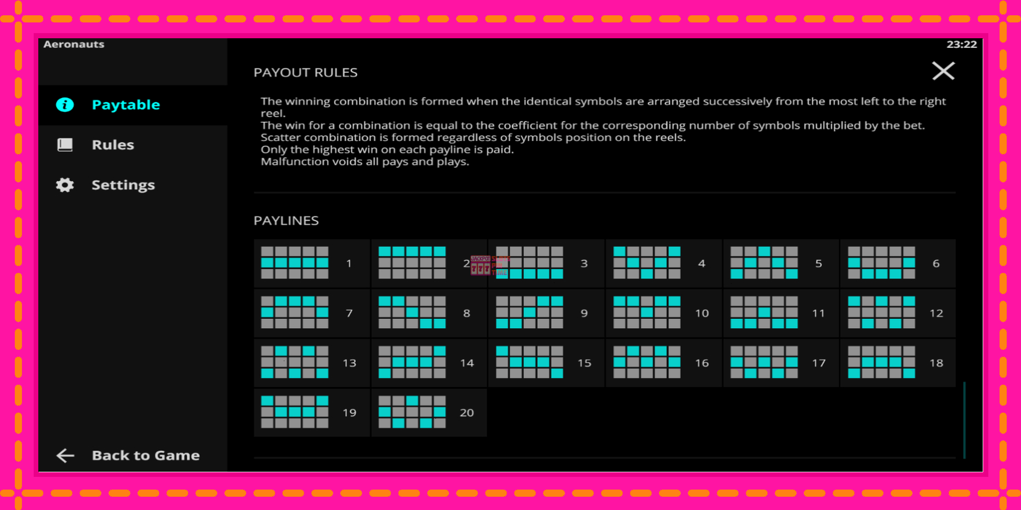 Slot machine Aeronauts gratuitamente, immagine 5