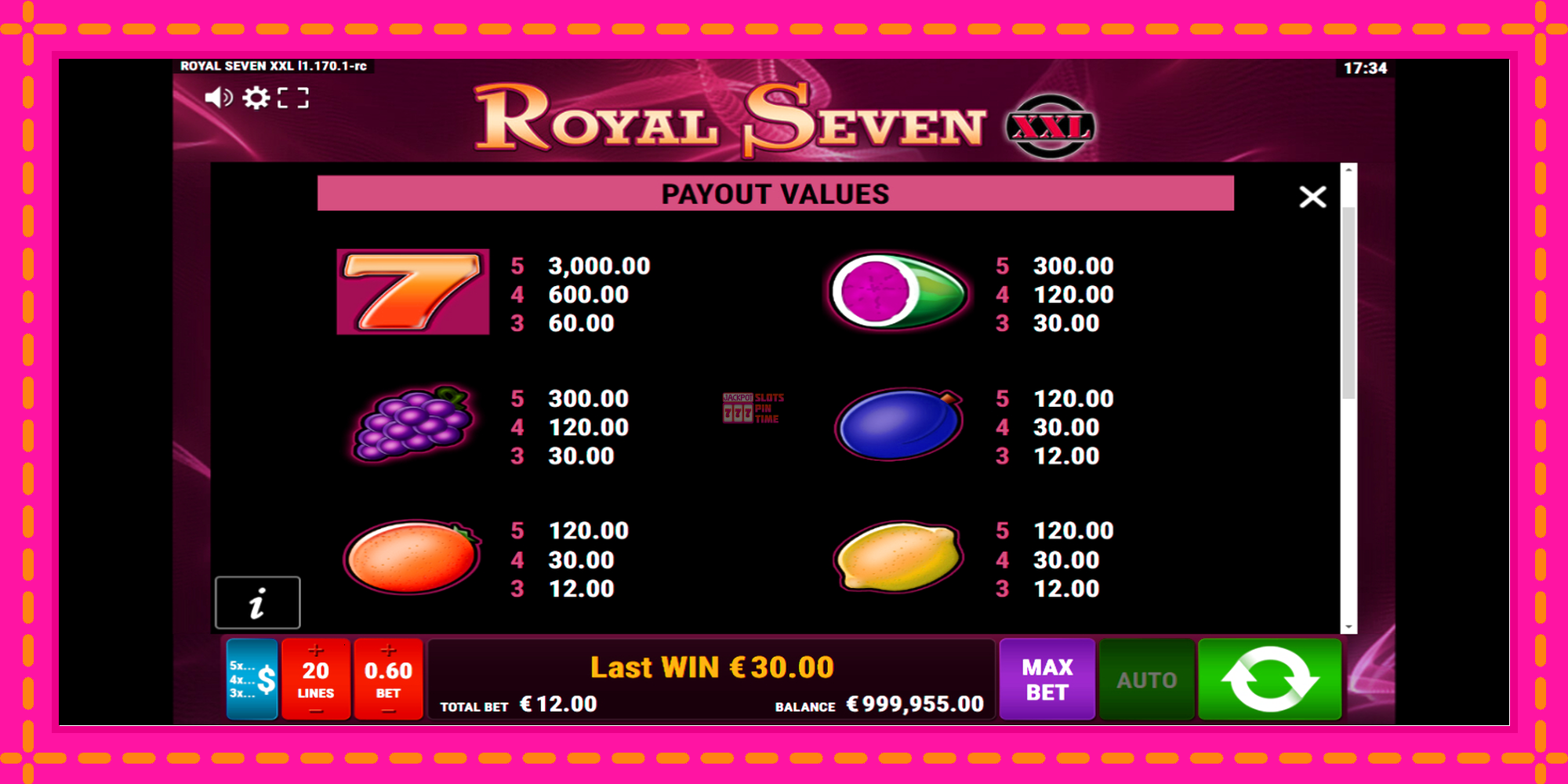 Slot machine Royal Seven XXL gratuitamente, immagine 5