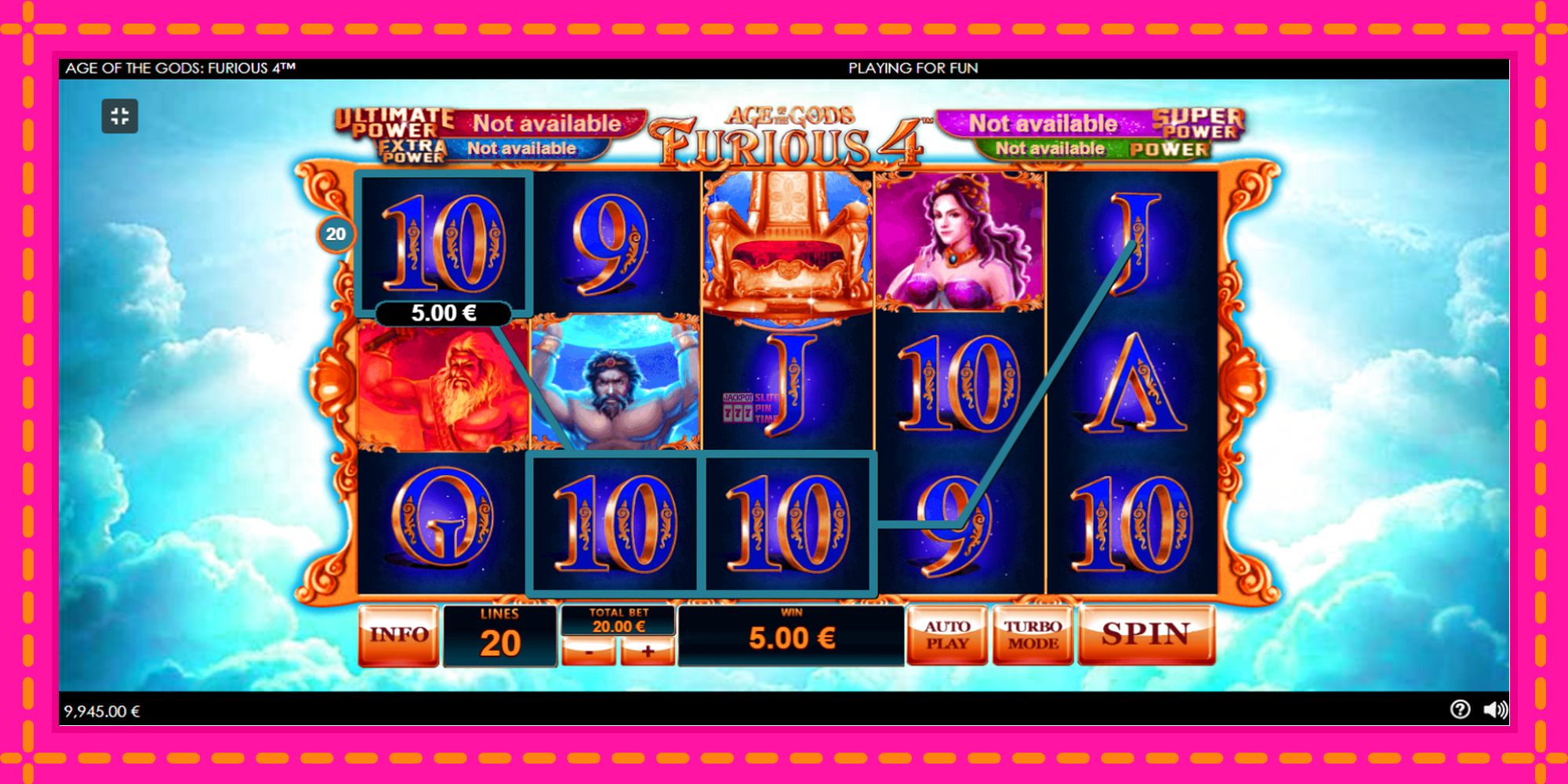 Slot machine Age of the Gods Furious Four gratuitamente, immagine 3