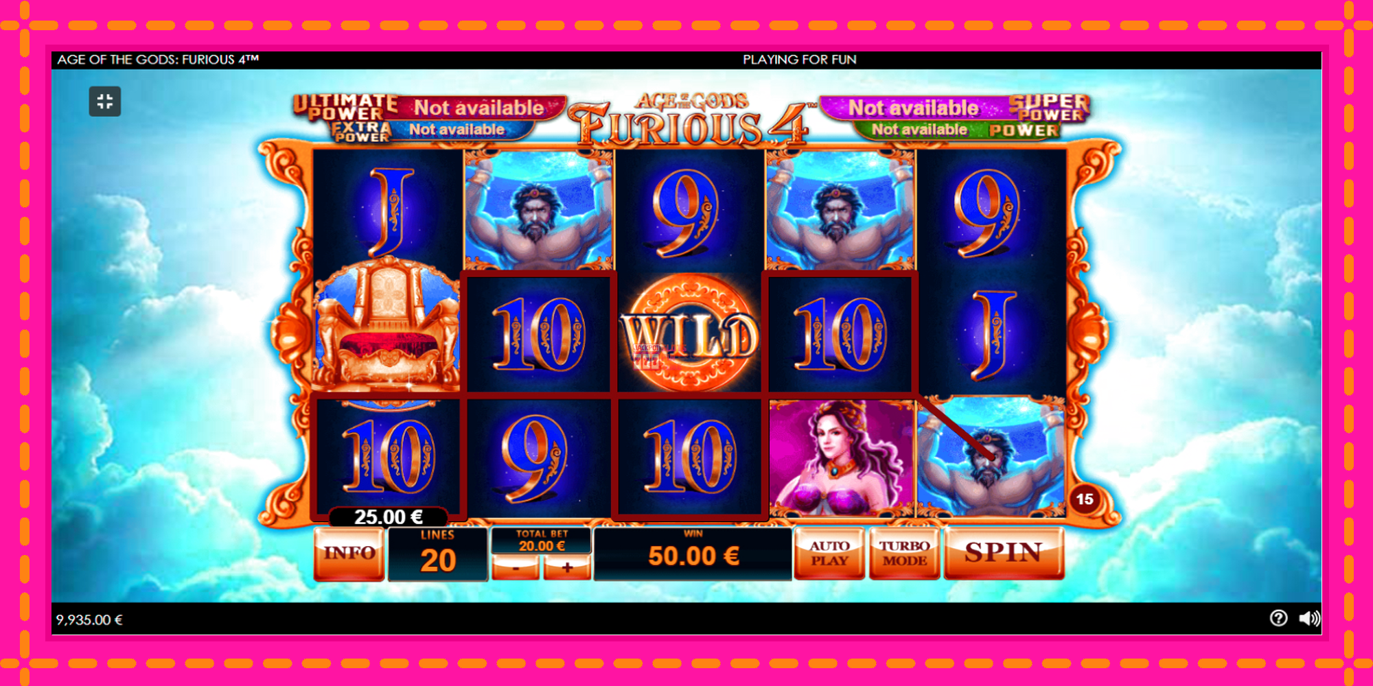 Slot machine Age of the Gods Furious Four gratuitamente, immagine 4