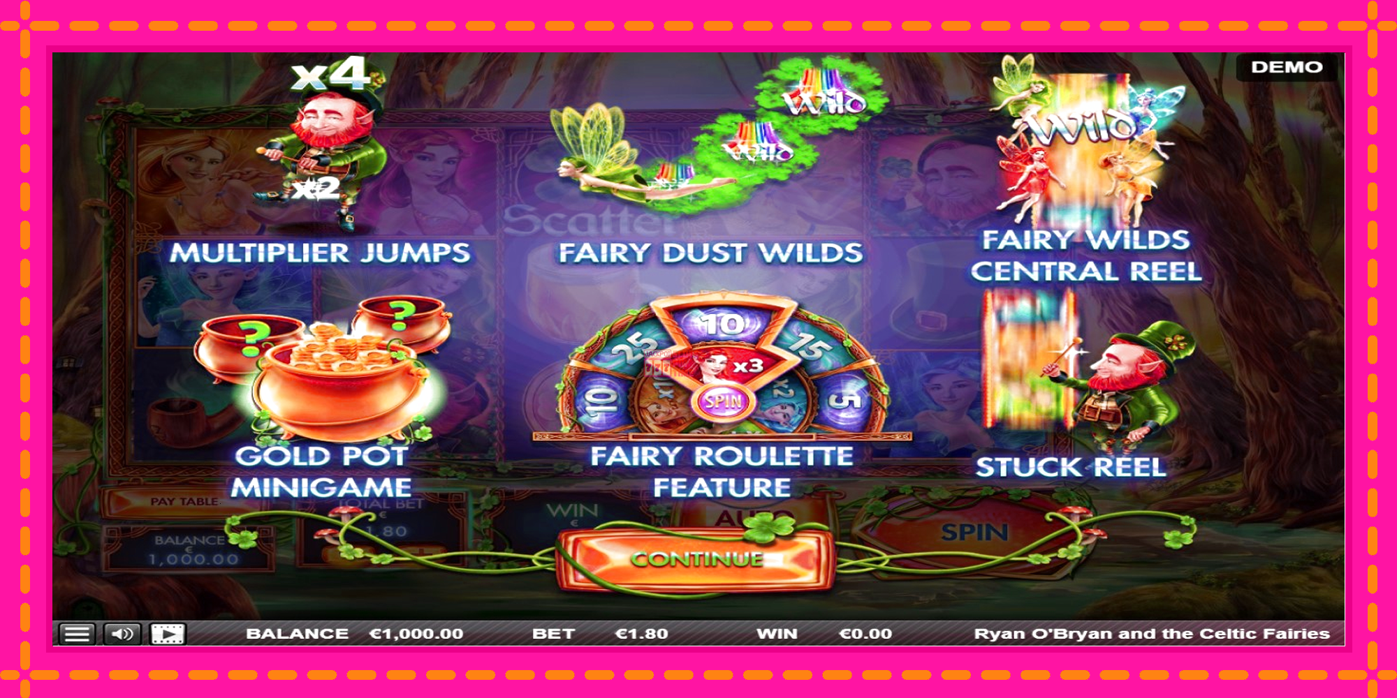 Slot machine Ryan OBryan and the Celtic Fairies gratuitamente, immagine 1