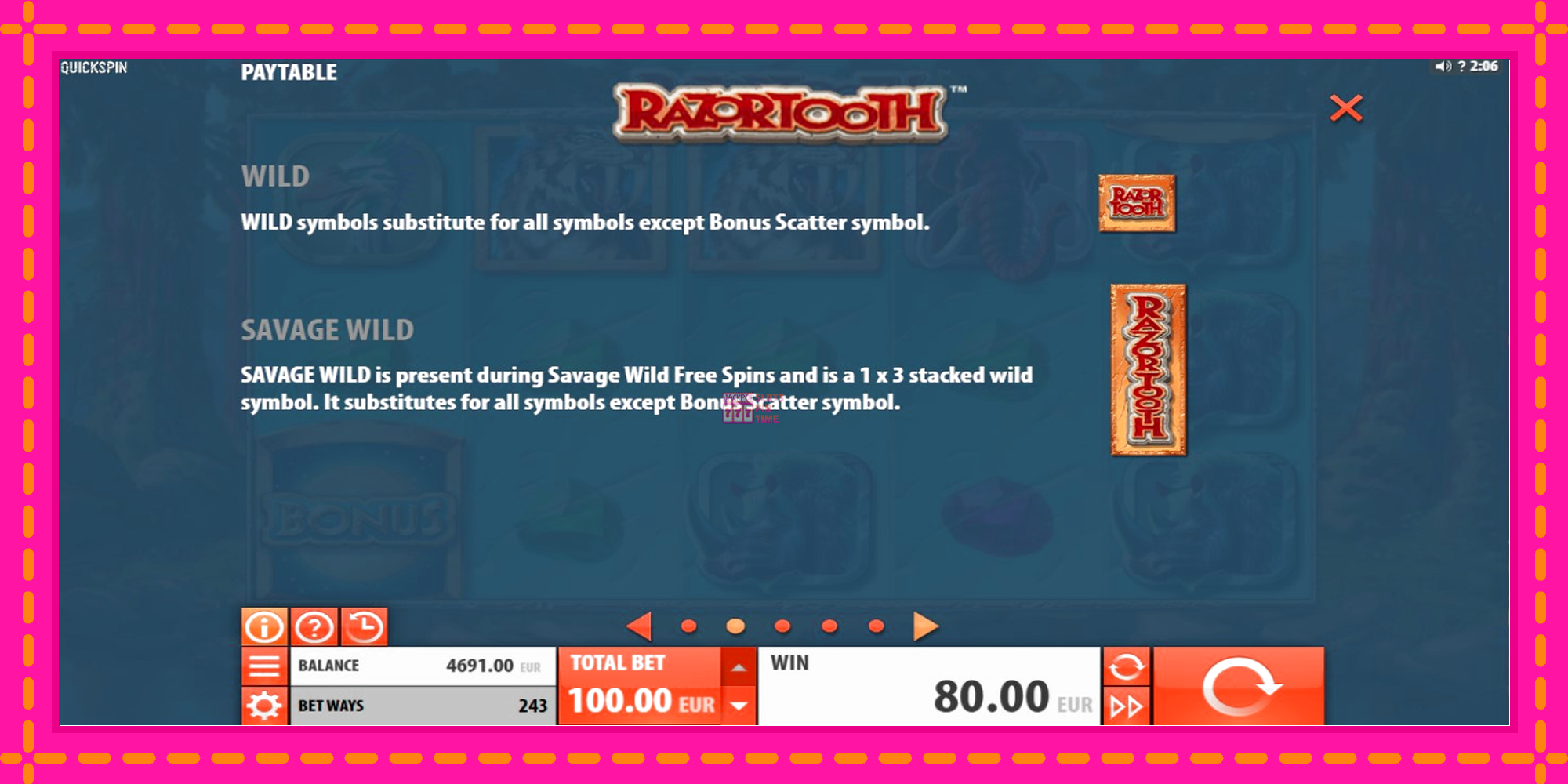 Slot machine Razortooth gratuitamente, immagine 5