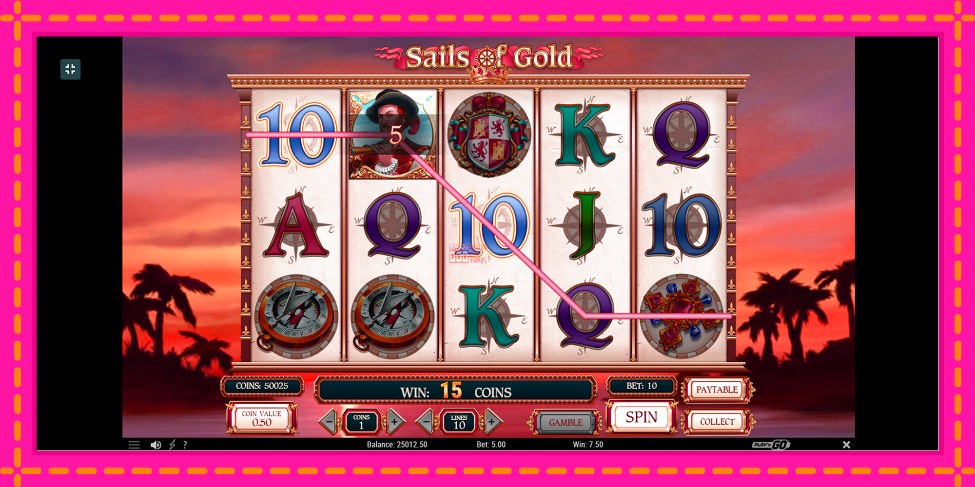 Slot machine Sails of Gold gratuitamente, immagine 5