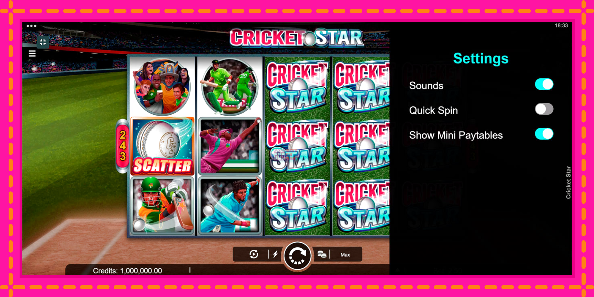 Slot machine Cricket Star gratuitamente, immagine 2