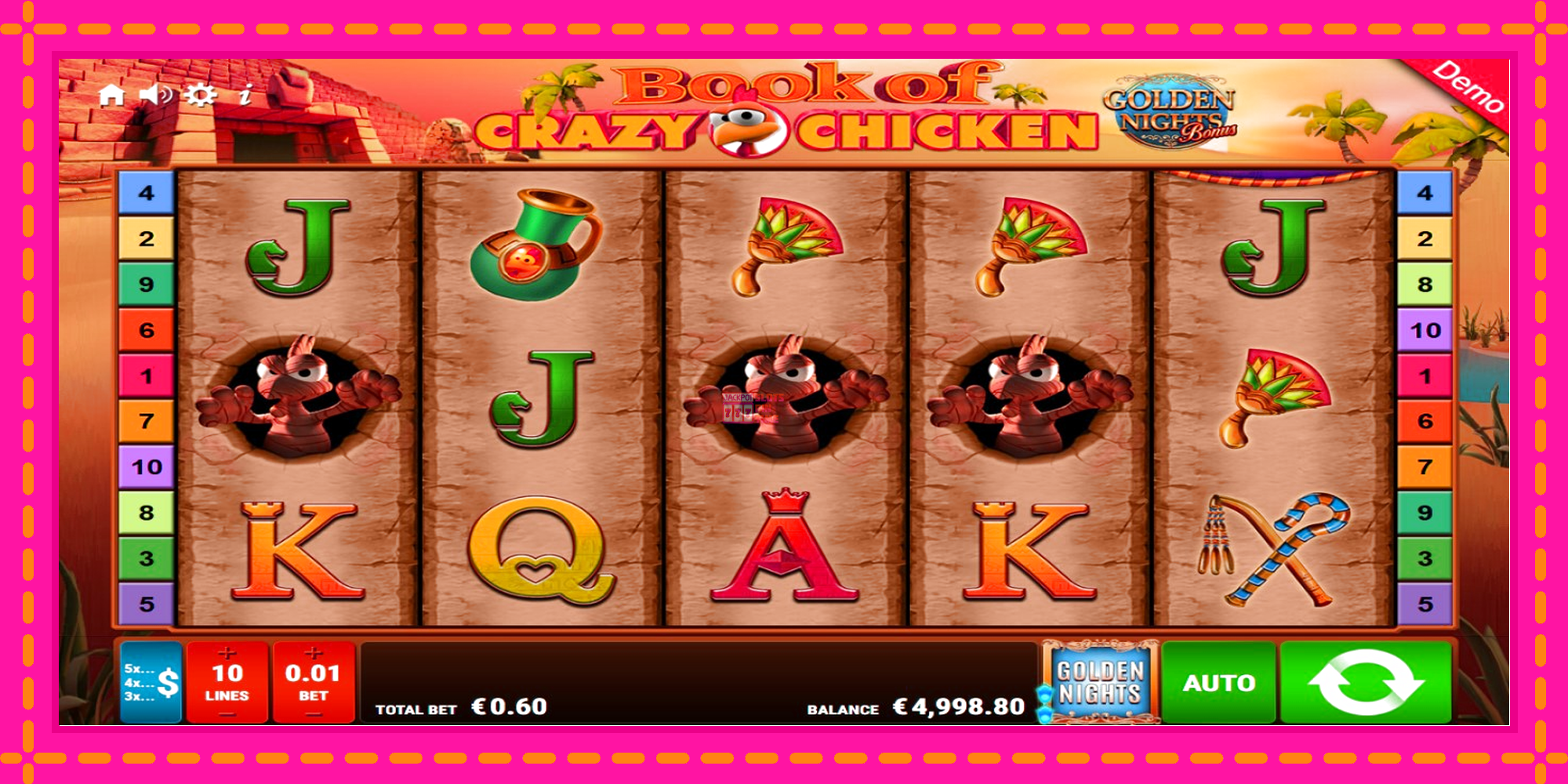 Slot machine Book of Crazy Chicken Golden Nights gratuitamente, immagine 2