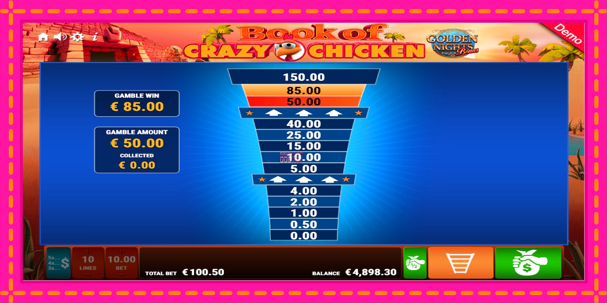 Slot machine Book of Crazy Chicken Golden Nights gratuitamente, immagine 4