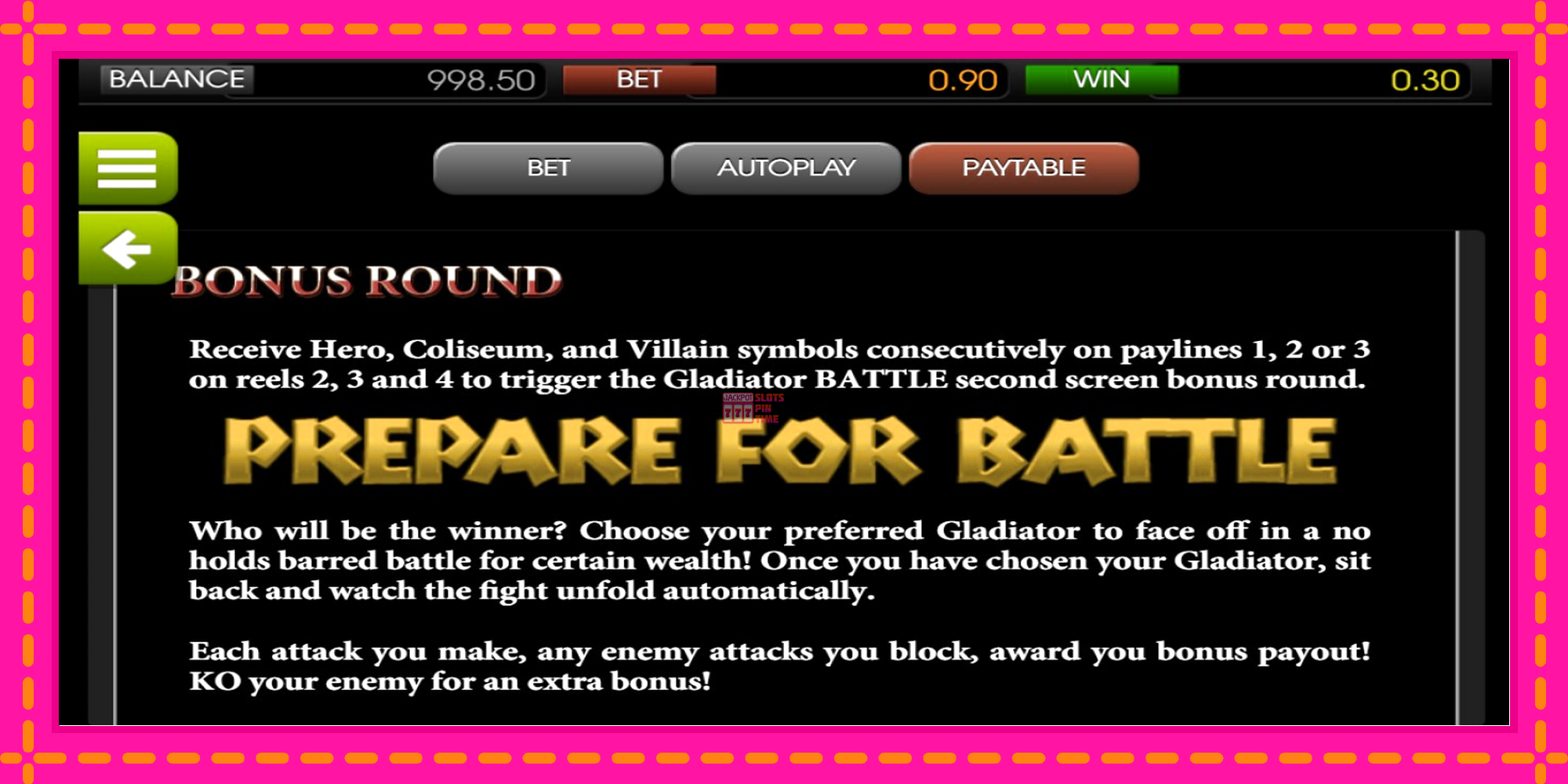 Slot machine Gladiator gratuitamente, immagine 5