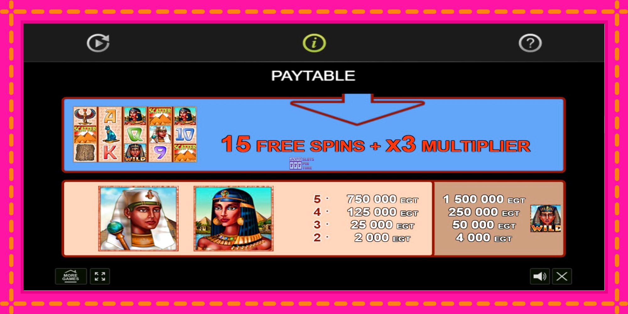 Slot machine The Great Egypt gratuitamente, immagine 4