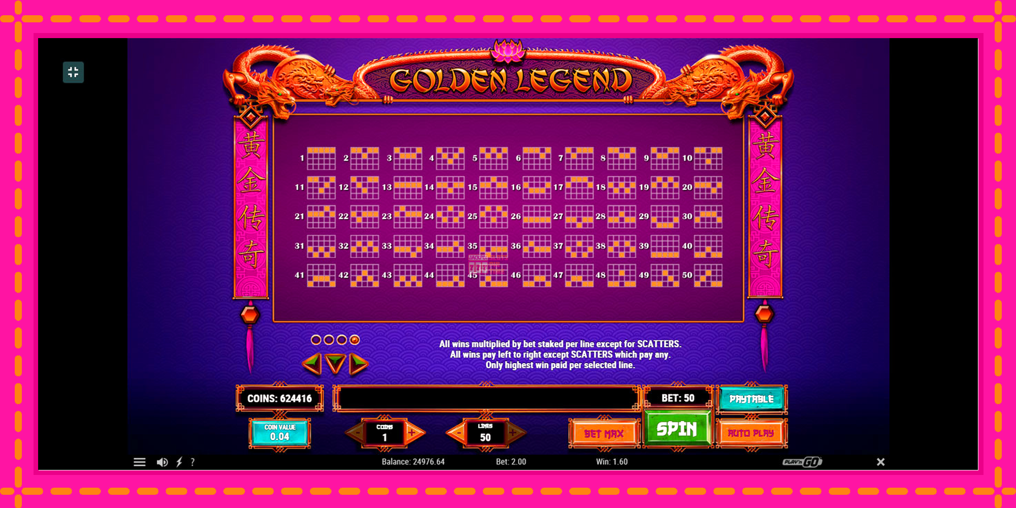 Slot machine Golden Legend gratuitamente, immagine 7