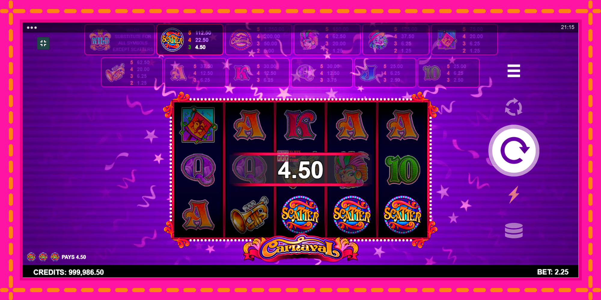 Slot machine Carnaval gratuitamente, immagine 2