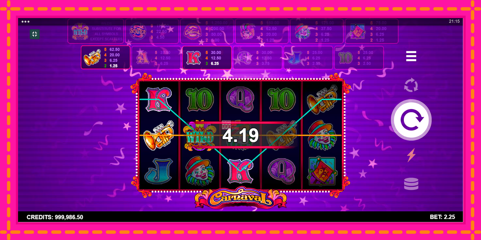 Slot machine Carnaval gratuitamente, immagine 3