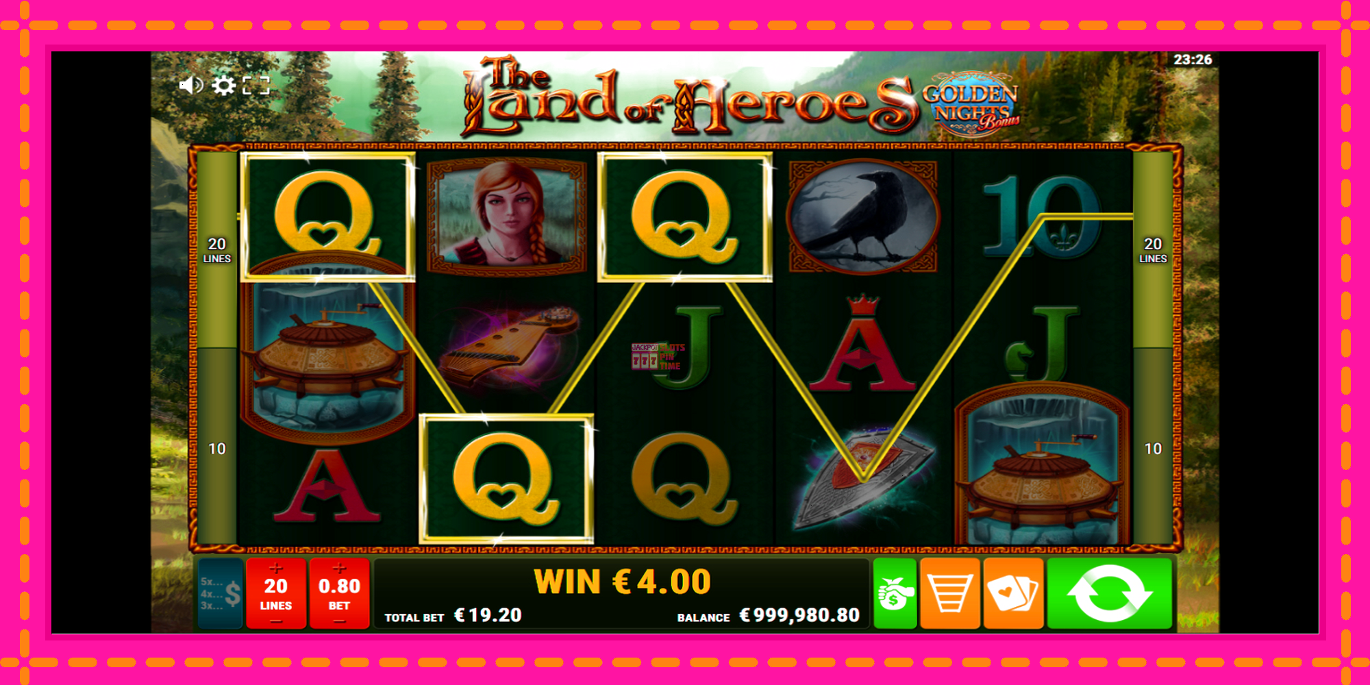 Slot machine The Land of Heroes Golden Nights gratuitamente, immagine 3