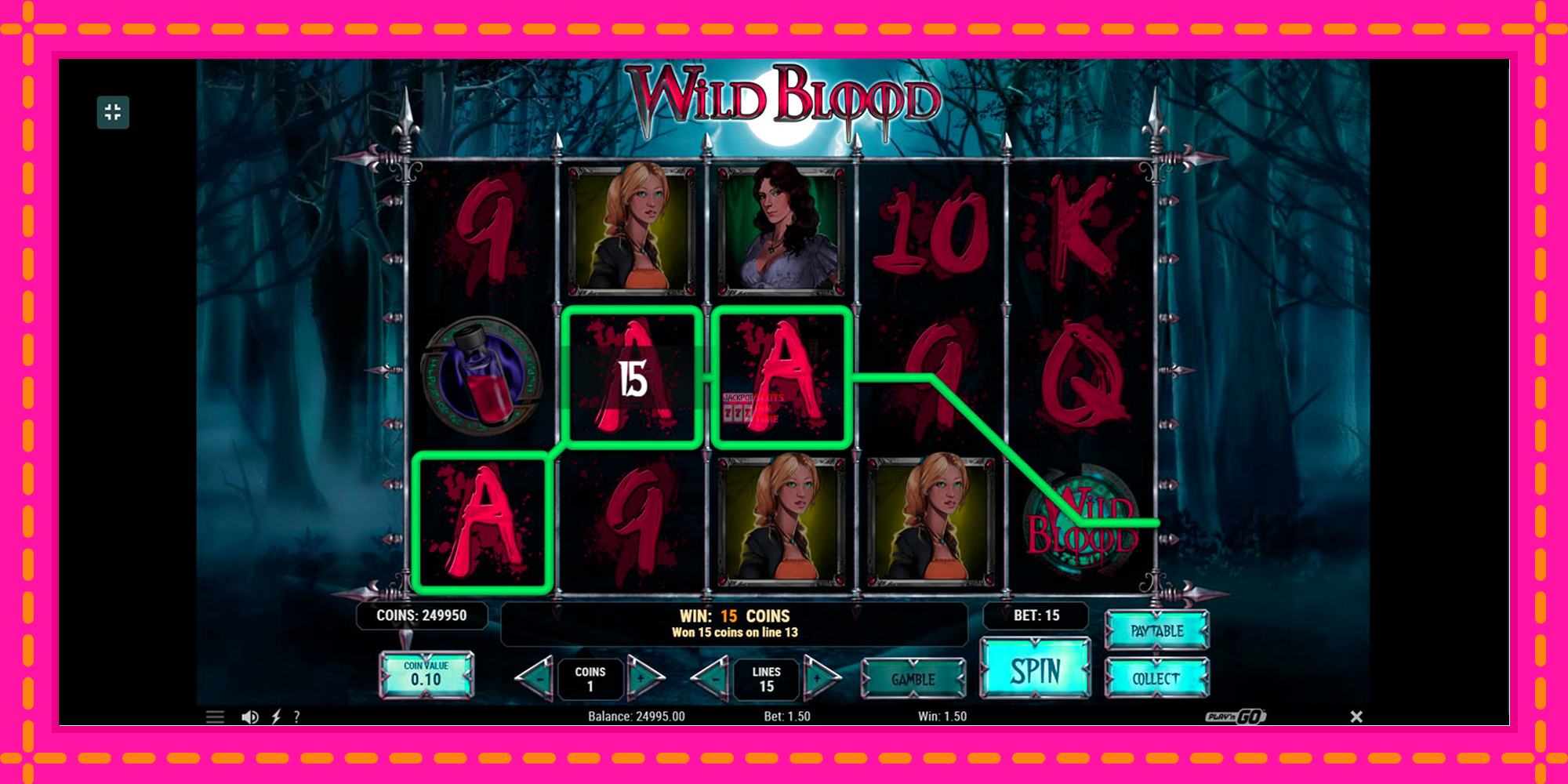 Slot machine Wild Blood gratuitamente, immagine 3