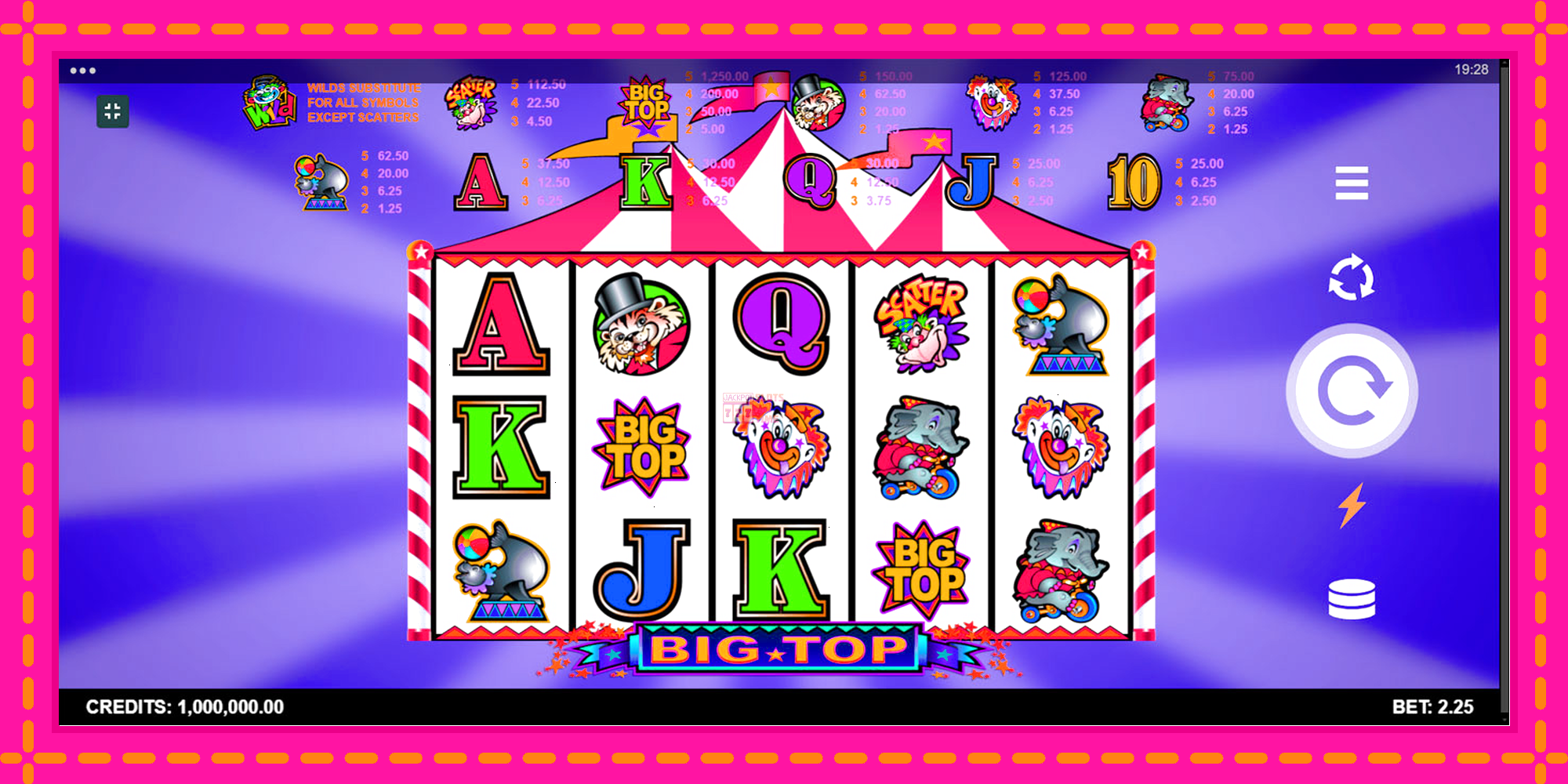 Slot machine Big Top gratuitamente, immagine 1