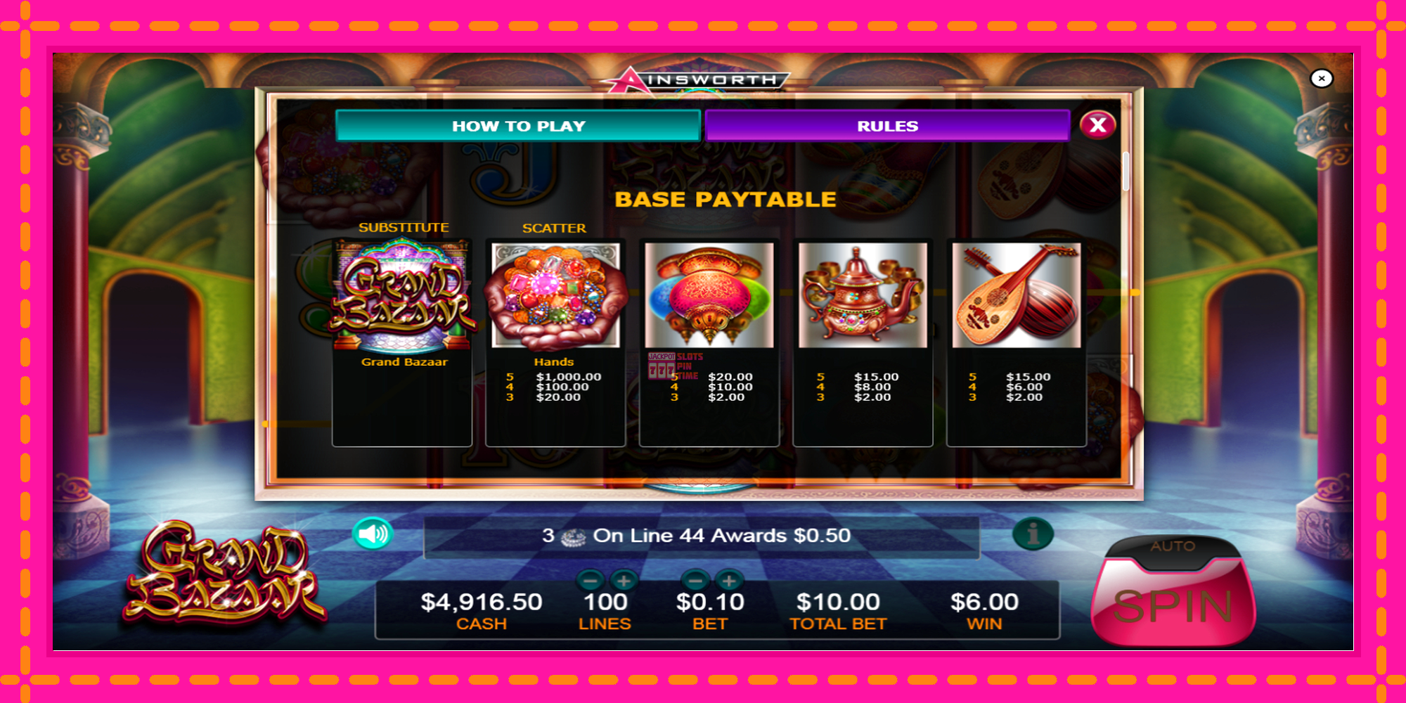 Slot machine Grand Bazaar gratuitamente, immagine 5