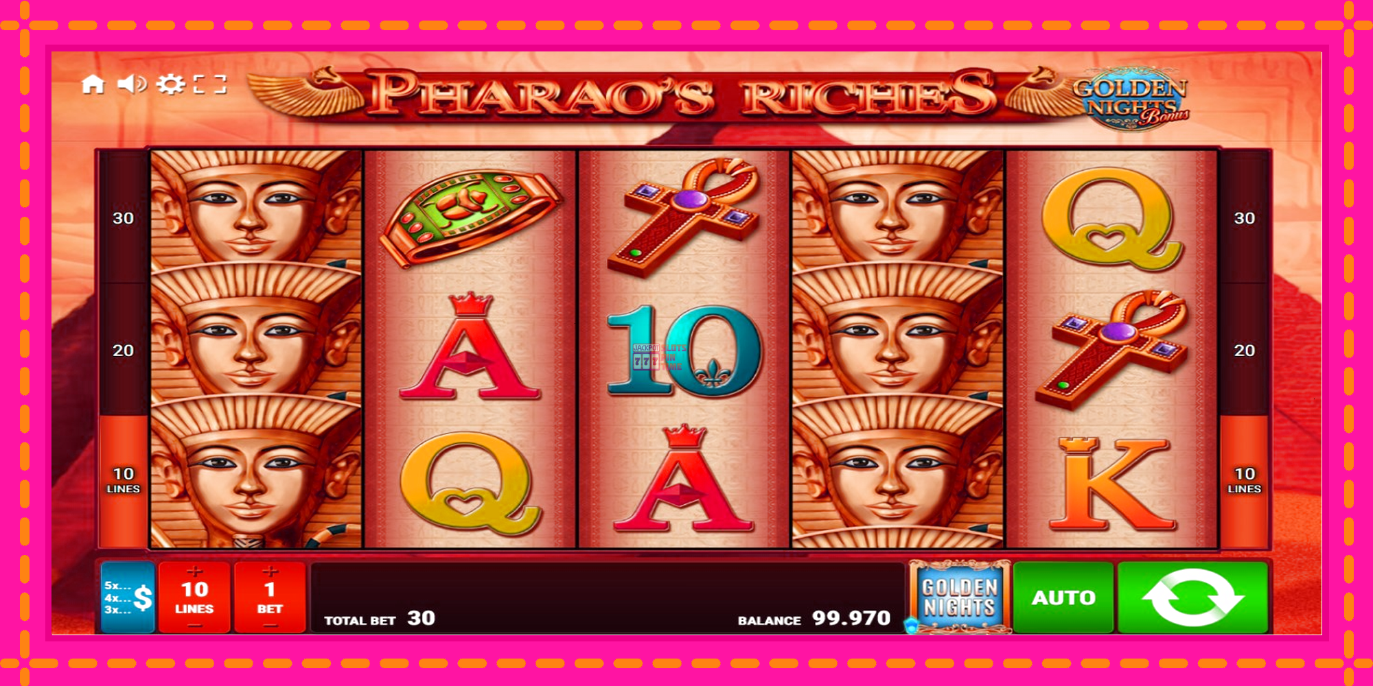 Slot machine Pharaos Riches Golden Nights gratuitamente, immagine 2