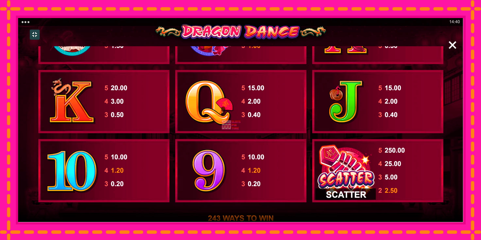 Slot machine Dragon Dance gratuitamente, immagine 7