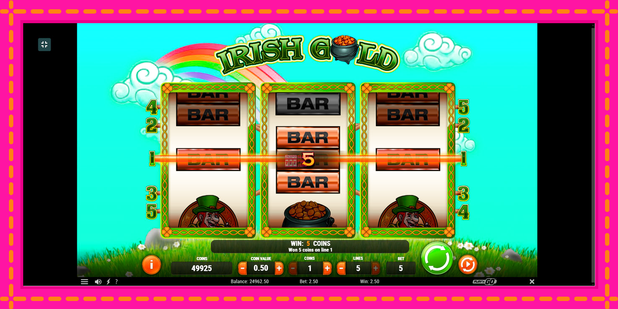 Slot machine Irish Gold gratuitamente, immagine 2