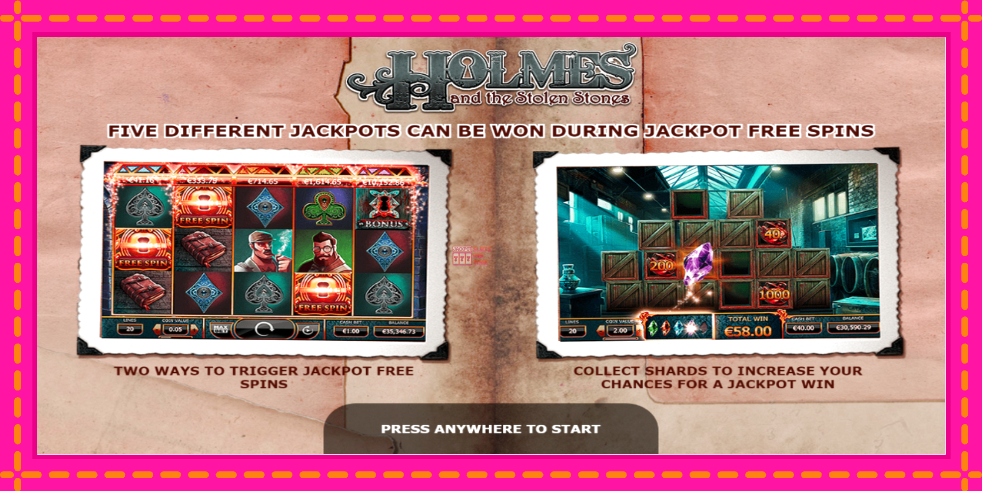 Slot machine Holmes and the Stolen Stones gratuitamente, immagine 1