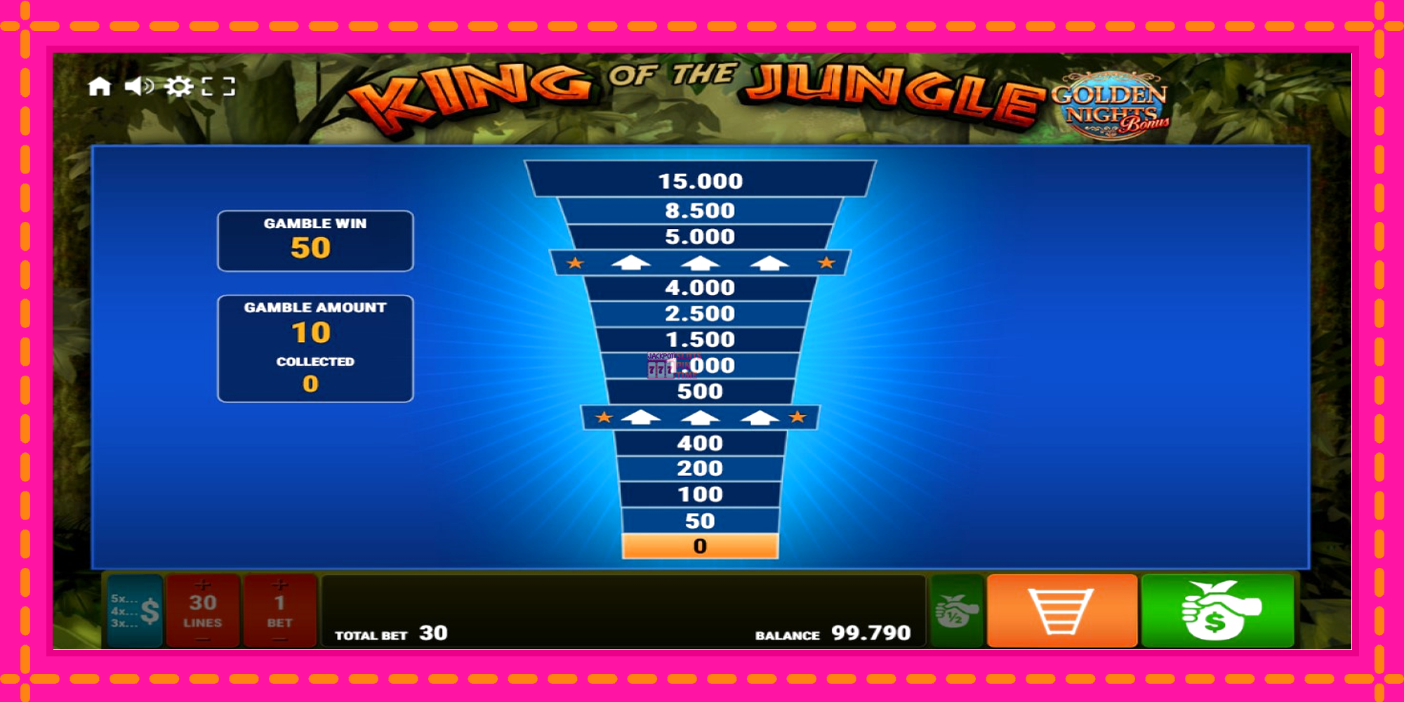 Slot machine King of the Jungle Golden Nights gratuitamente, immagine 3