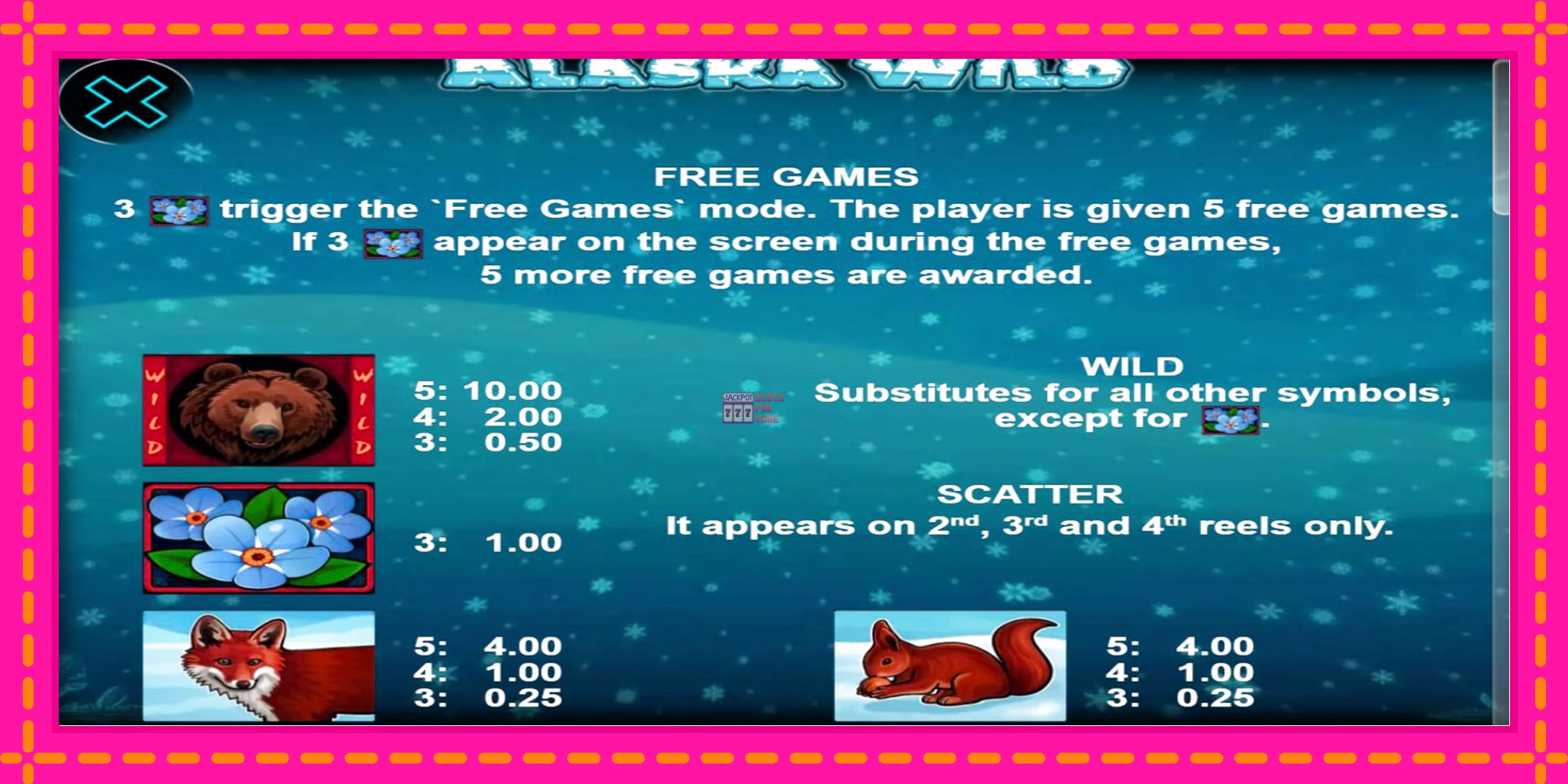 Slot machine Alaska Wild gratuitamente, immagine 4