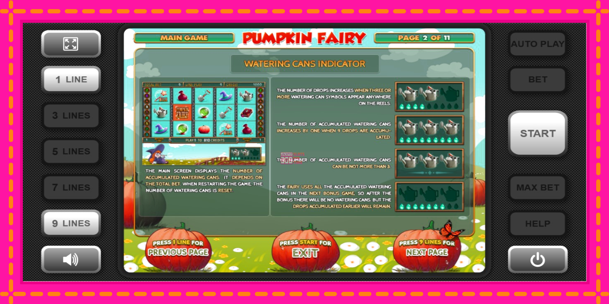 Slot machine Pumpkin Fairy gratuitamente, immagine 5