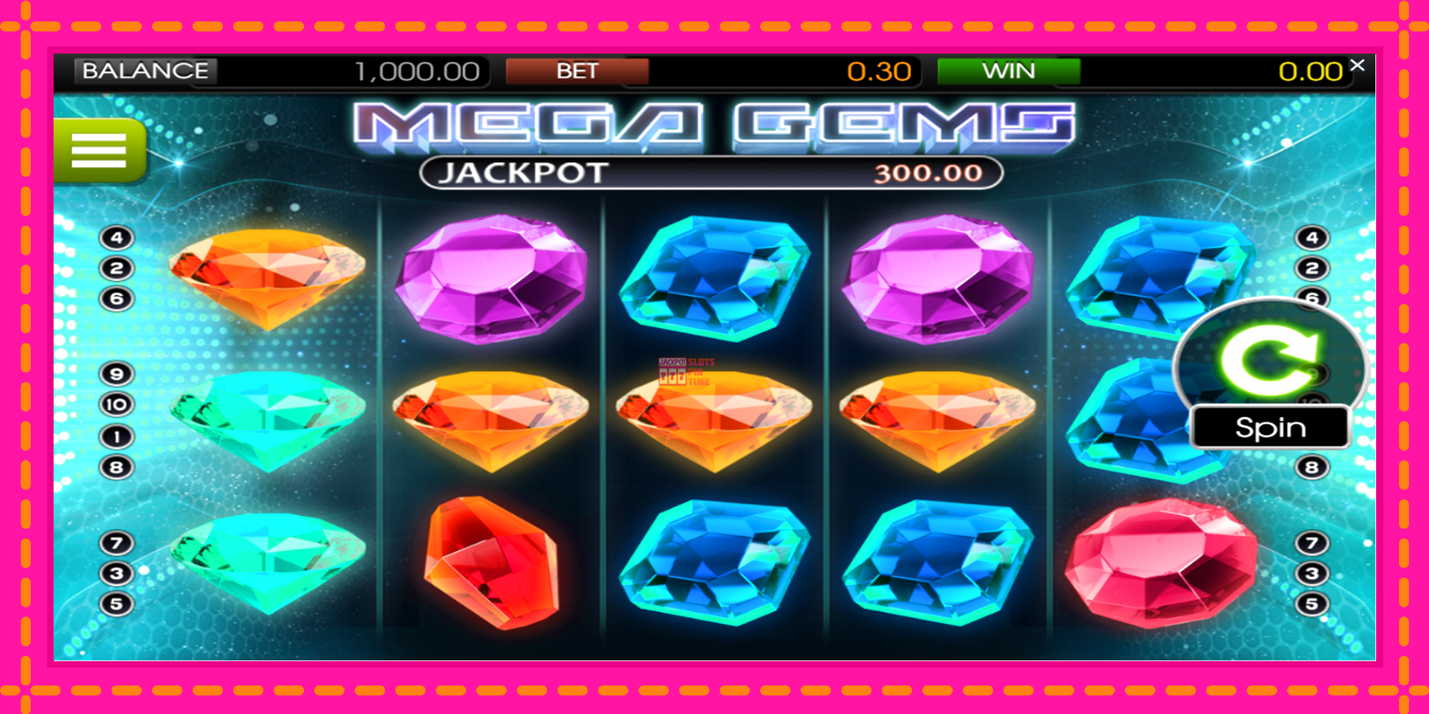 Slot machine Mega Gems gratuitamente, immagine 1