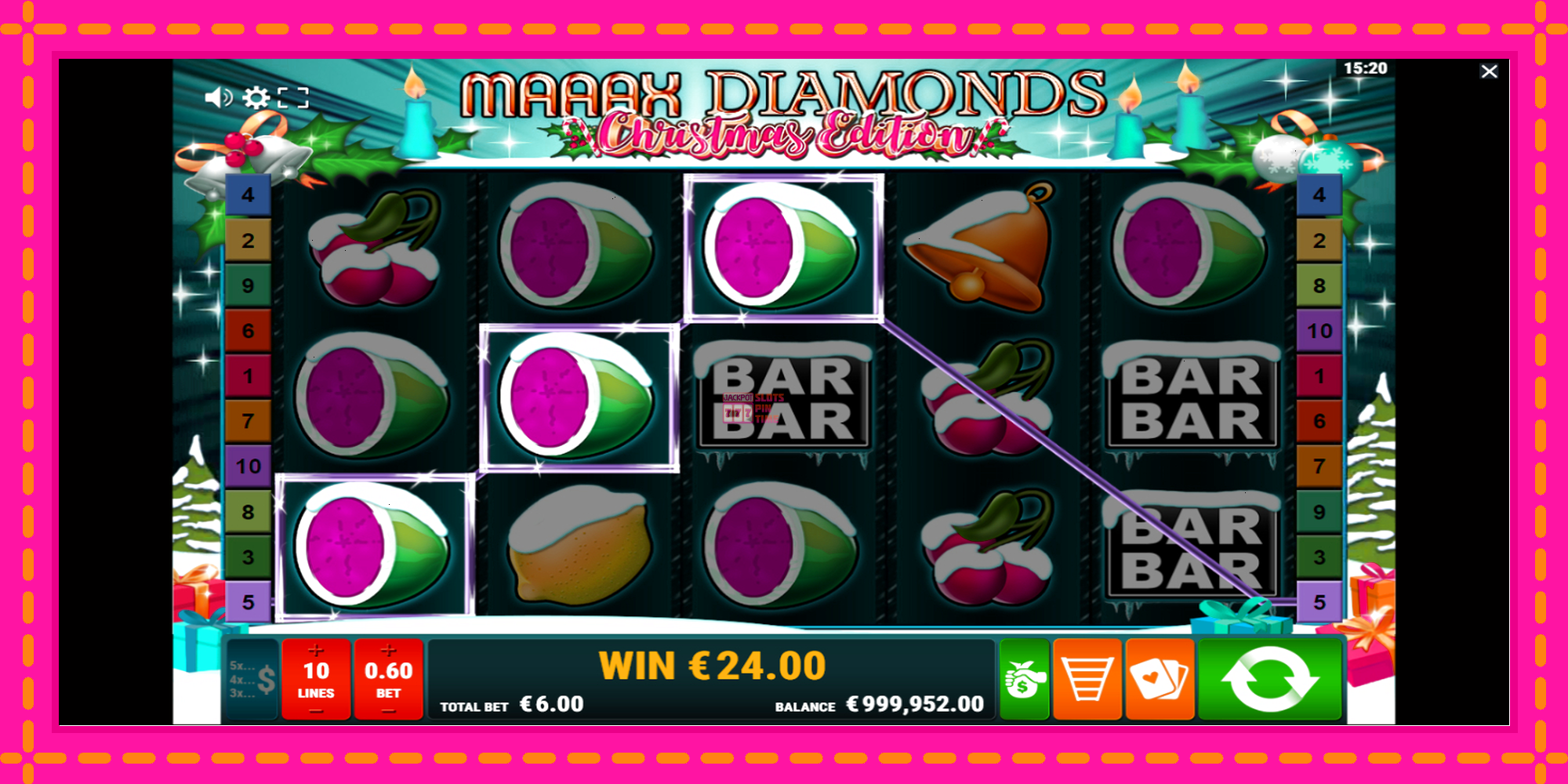 Slot machine Maaax Diamonds Christmas Edition gratuitamente, immagine 3