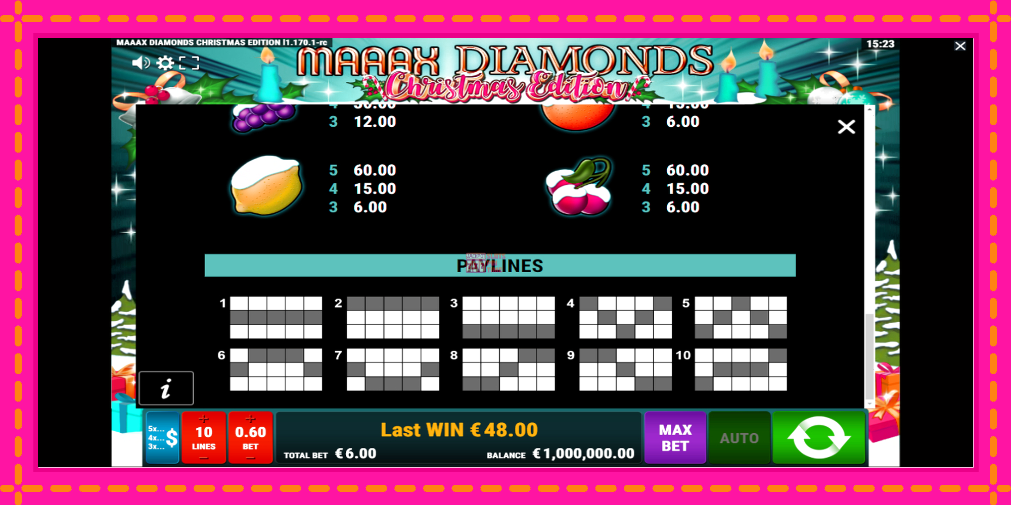 Slot machine Maaax Diamonds Christmas Edition gratuitamente, immagine 7