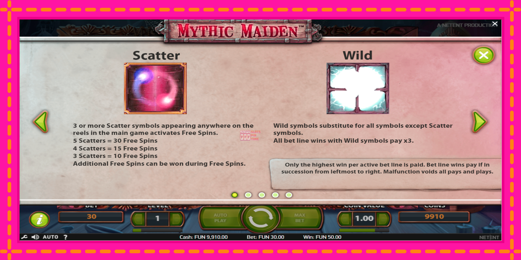 Slot machine Mythic Maiden gratuitamente, immagine 5