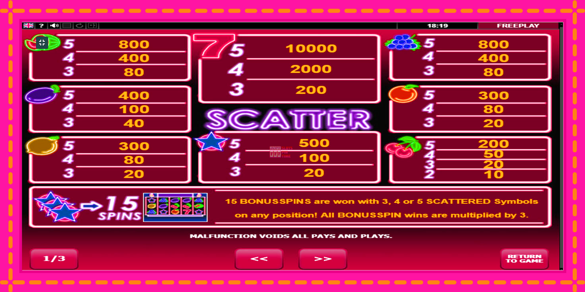 Slot machine Hot Neon gratuitamente, immagine 5