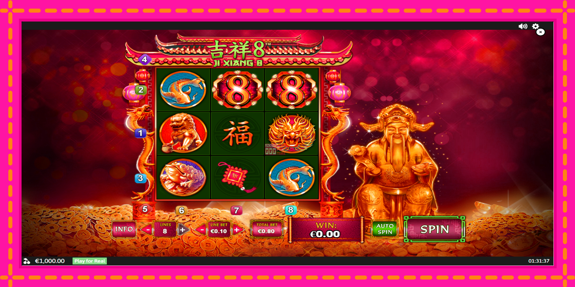 Slot machine Ji Xiang 8 gratuitamente, immagine 1