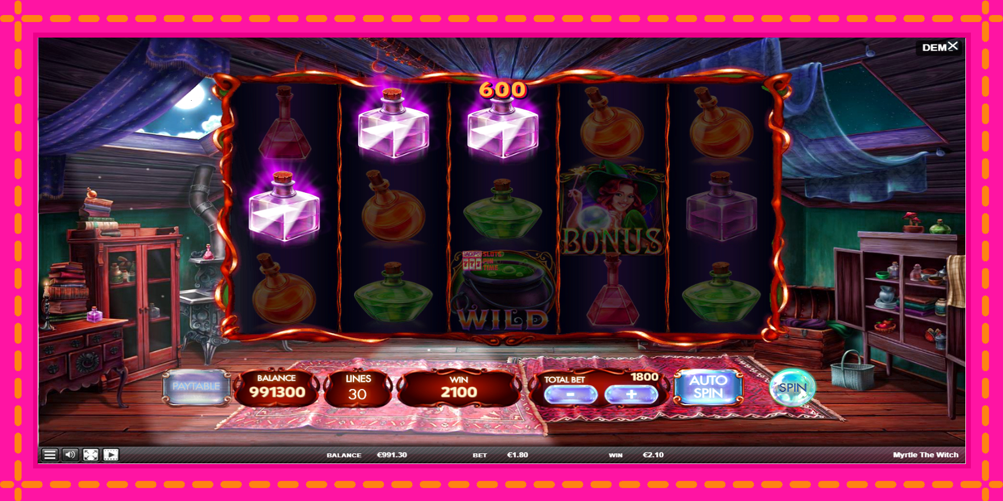 Slot machine Myrtle the Witch gratuitamente, immagine 3