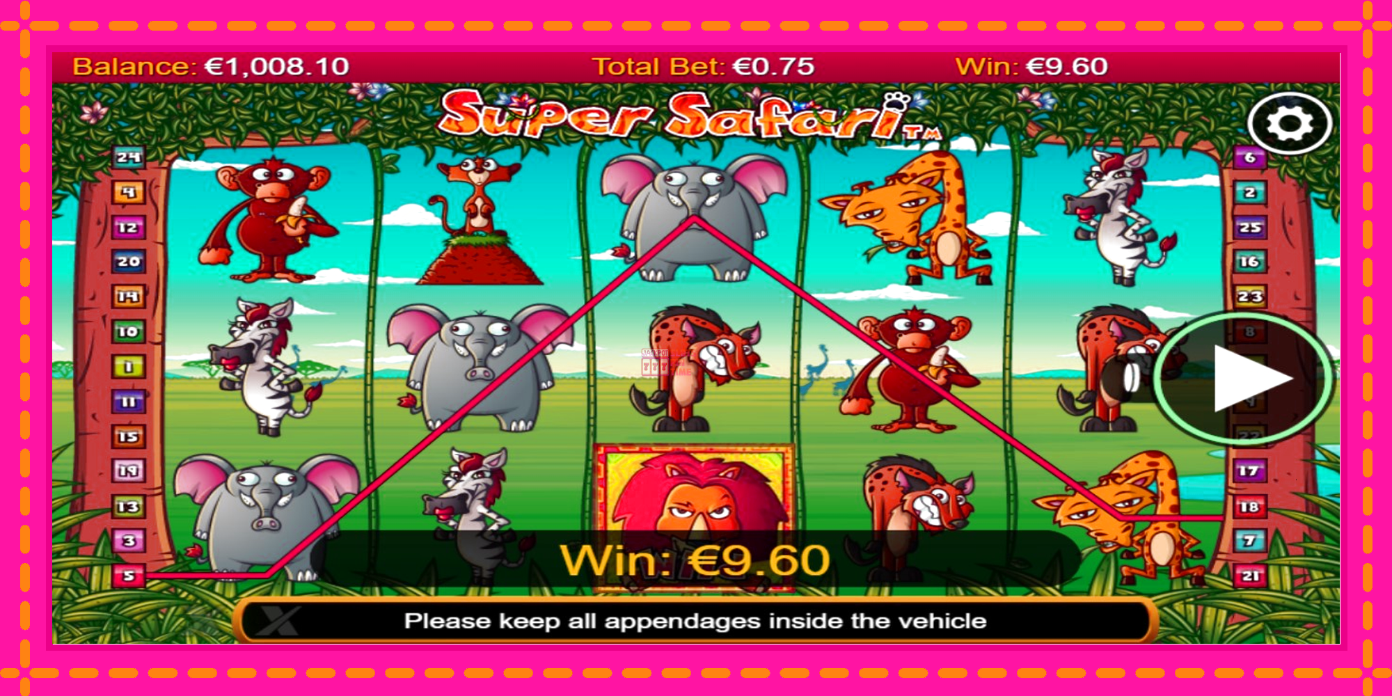 Slot machine Super Safari gratuitamente, immagine 2