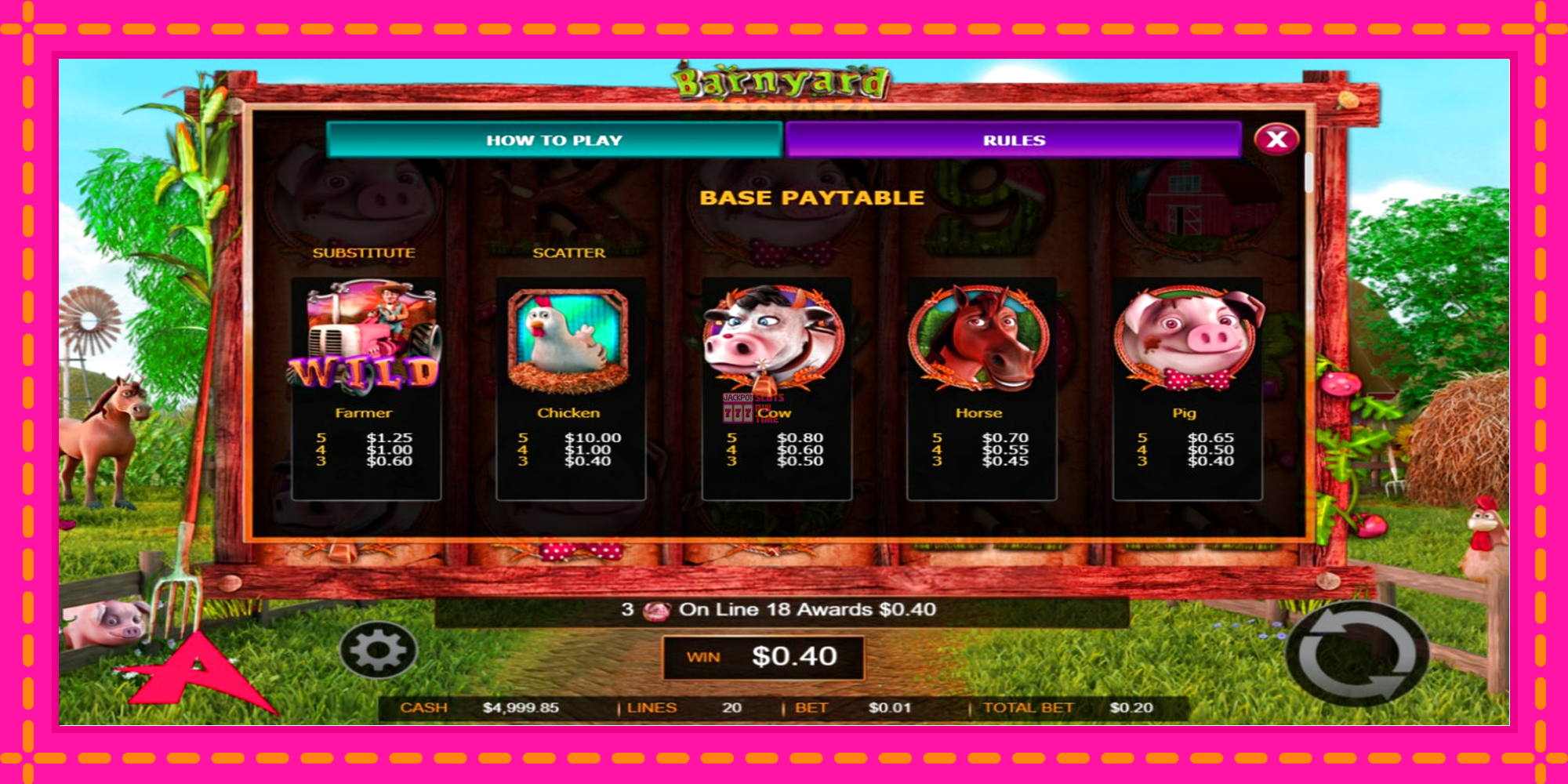 Slot machine Barnyard Bonanza gratuitamente, immagine 3