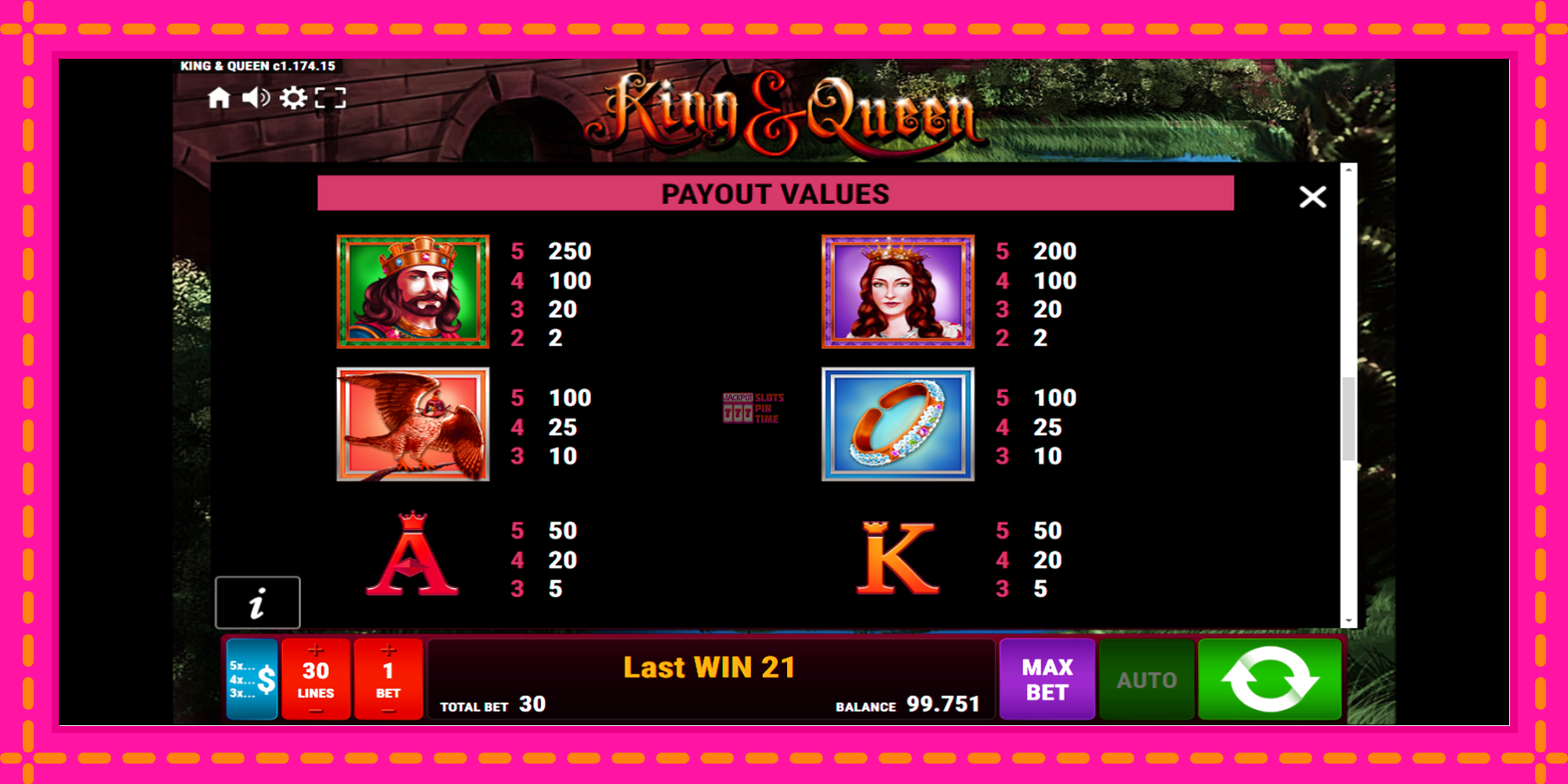 Slot machine King Queen gratuitamente, immagine 6