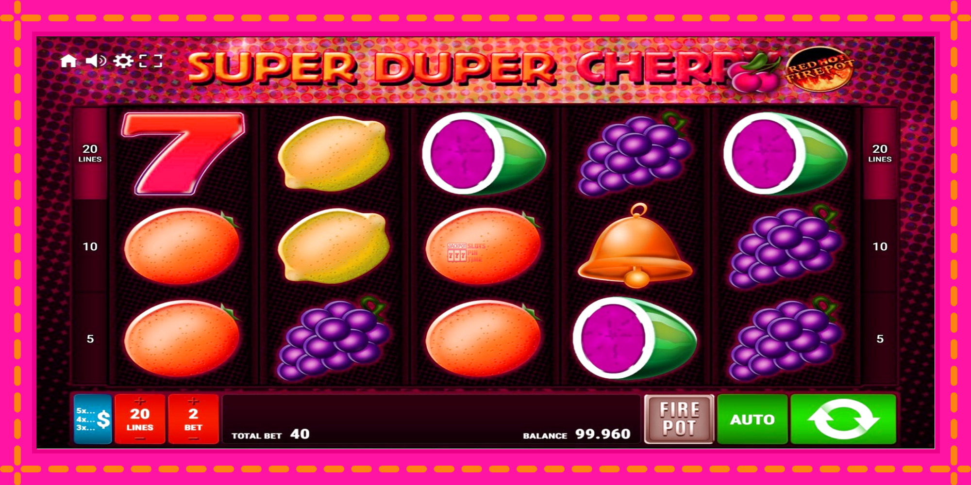 Slot machine Super Duper Cherry Red Hot Firepot gratuitamente, immagine 1