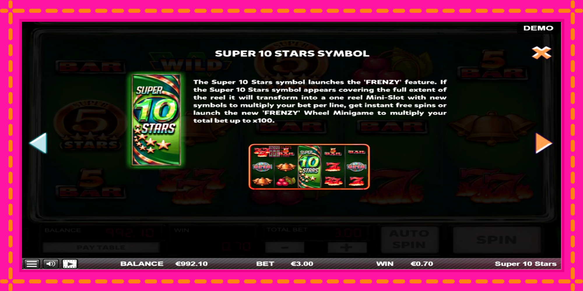 Slot machine Super 10 Stars gratuitamente, immagine 7