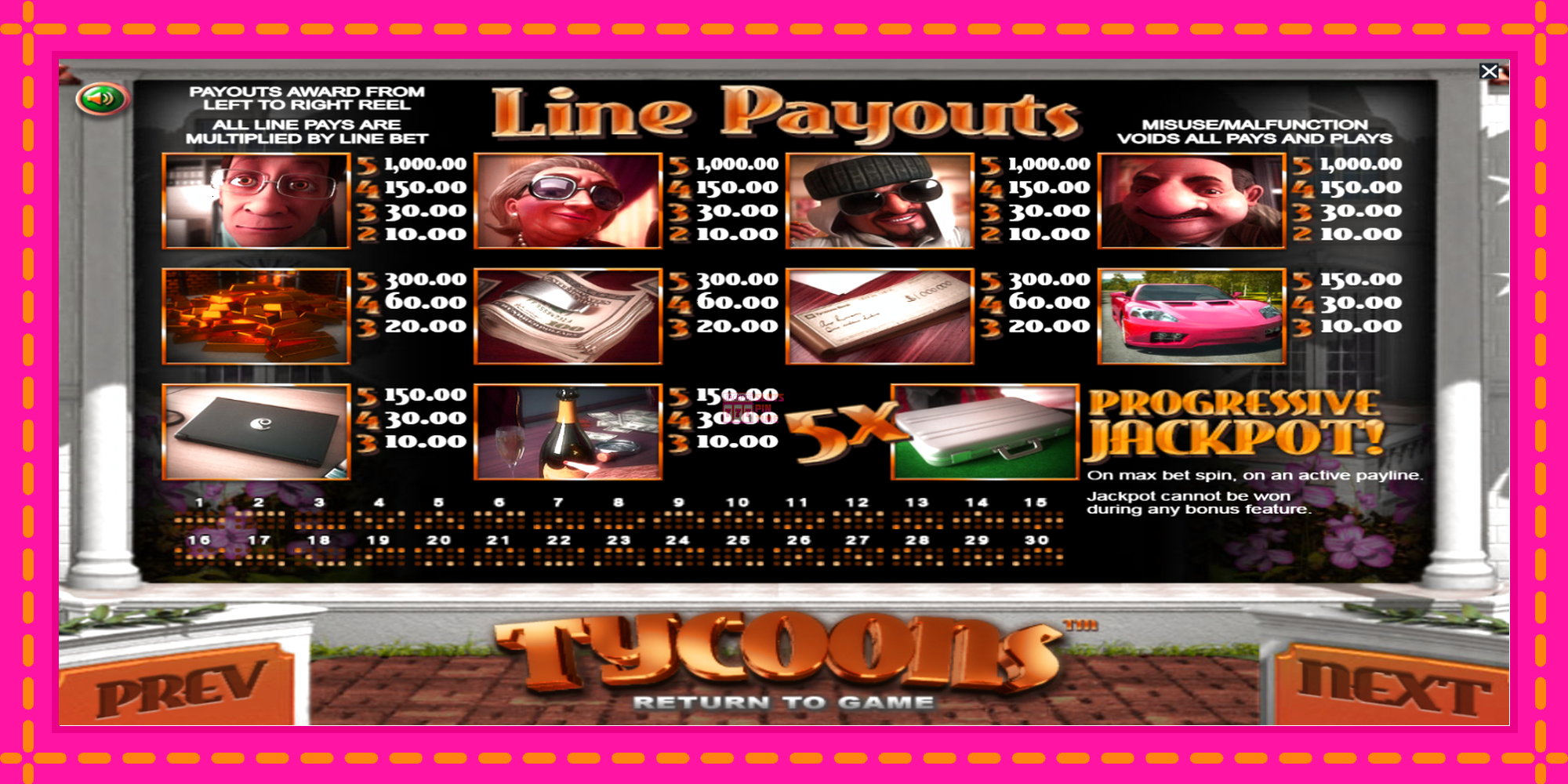 Slot machine Tycoons gratuitamente, immagine 5