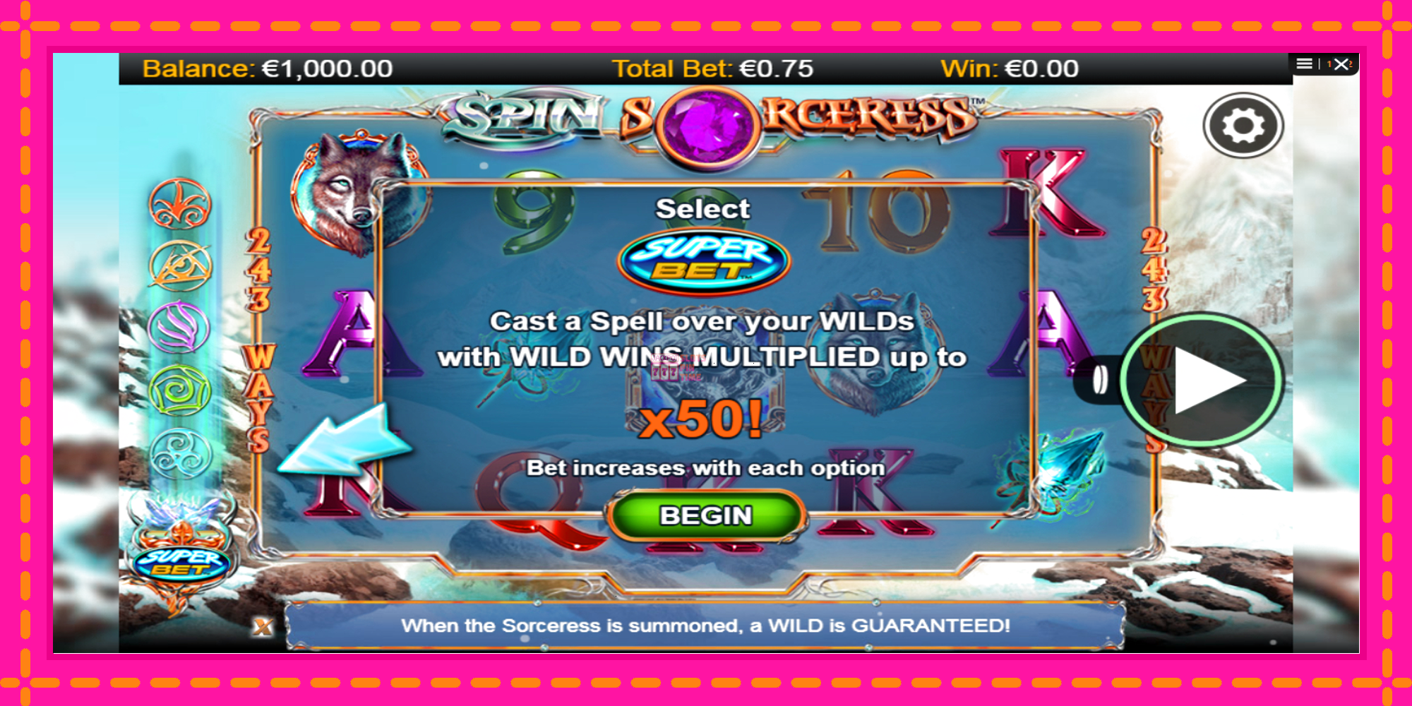 Slot machine Spin Sorceress gratuitamente, immagine 1