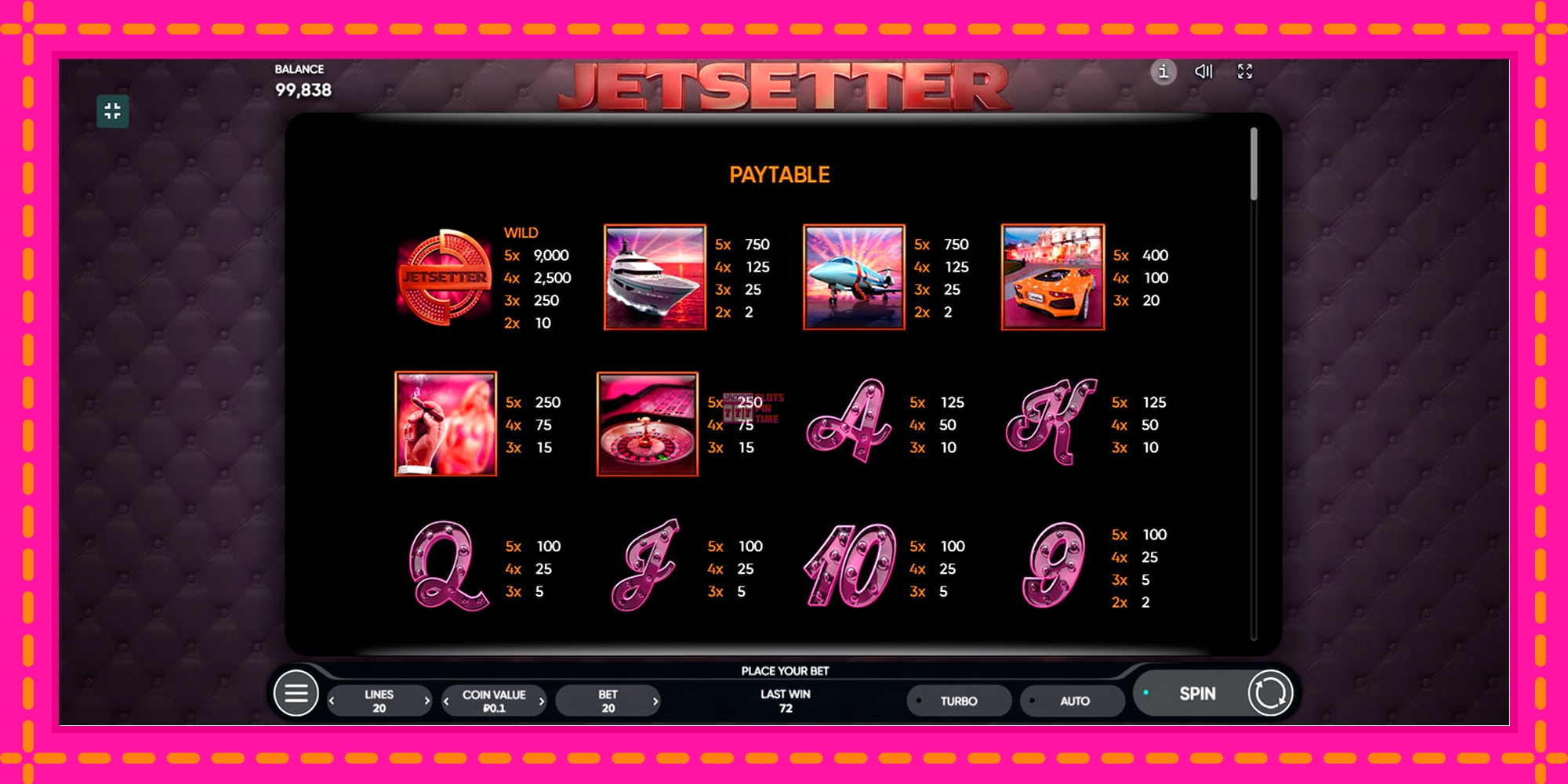 Slot machine Jetsetter gratuitamente, immagine 6