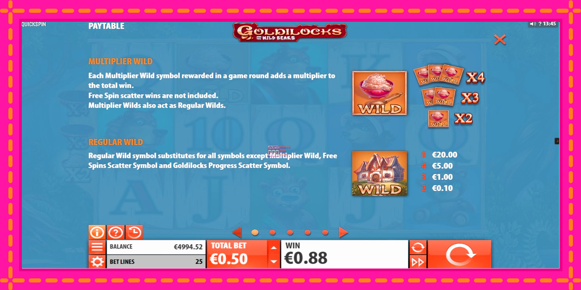 Slot machine Goldilocks and the Wild Bears gratuitamente, immagine 4