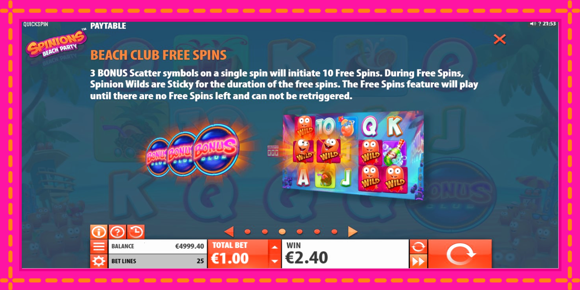 Slot machine Spinions Beach Party gratuitamente, immagine 6