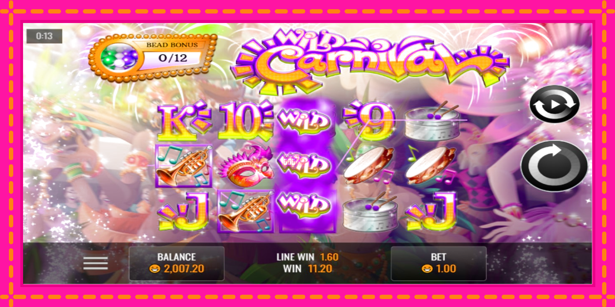 Slot machine Wild Carnival gratuitamente, immagine 2