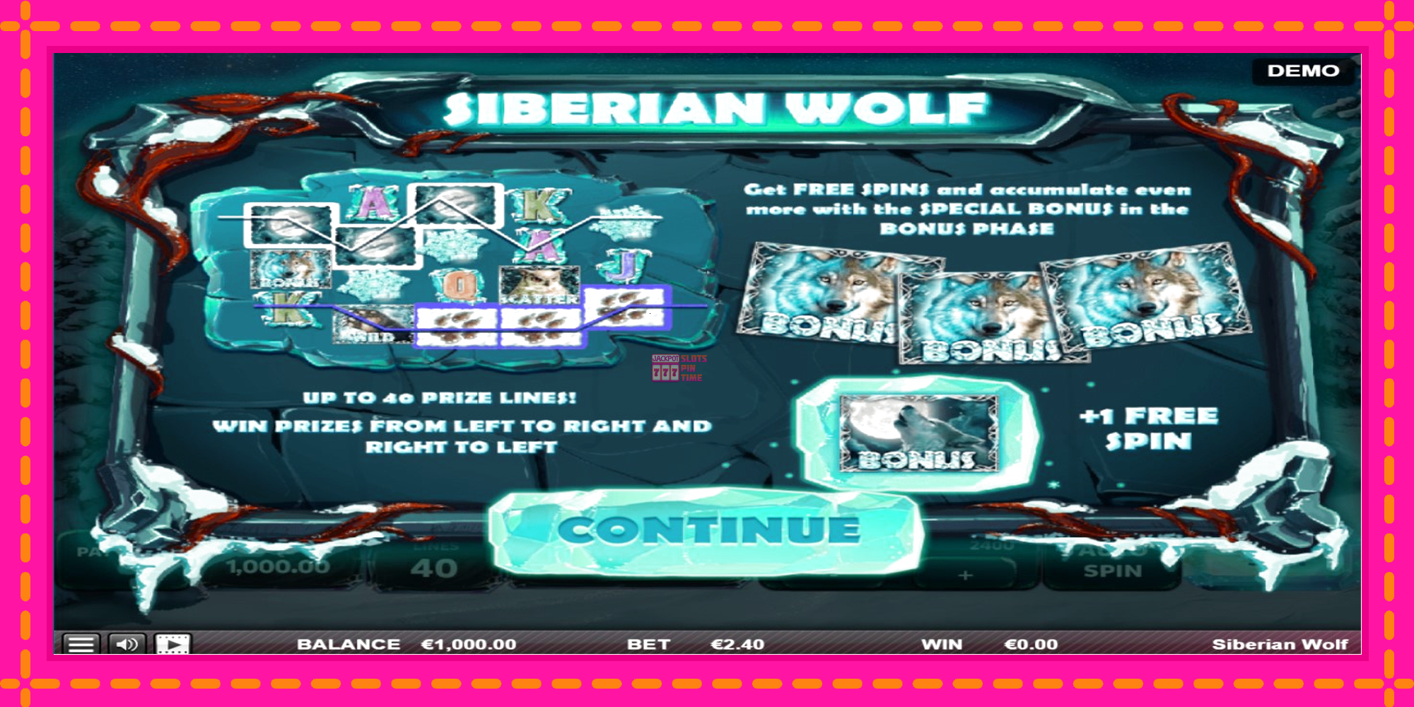 Slot machine Siberian Wolf gratuitamente, immagine 1