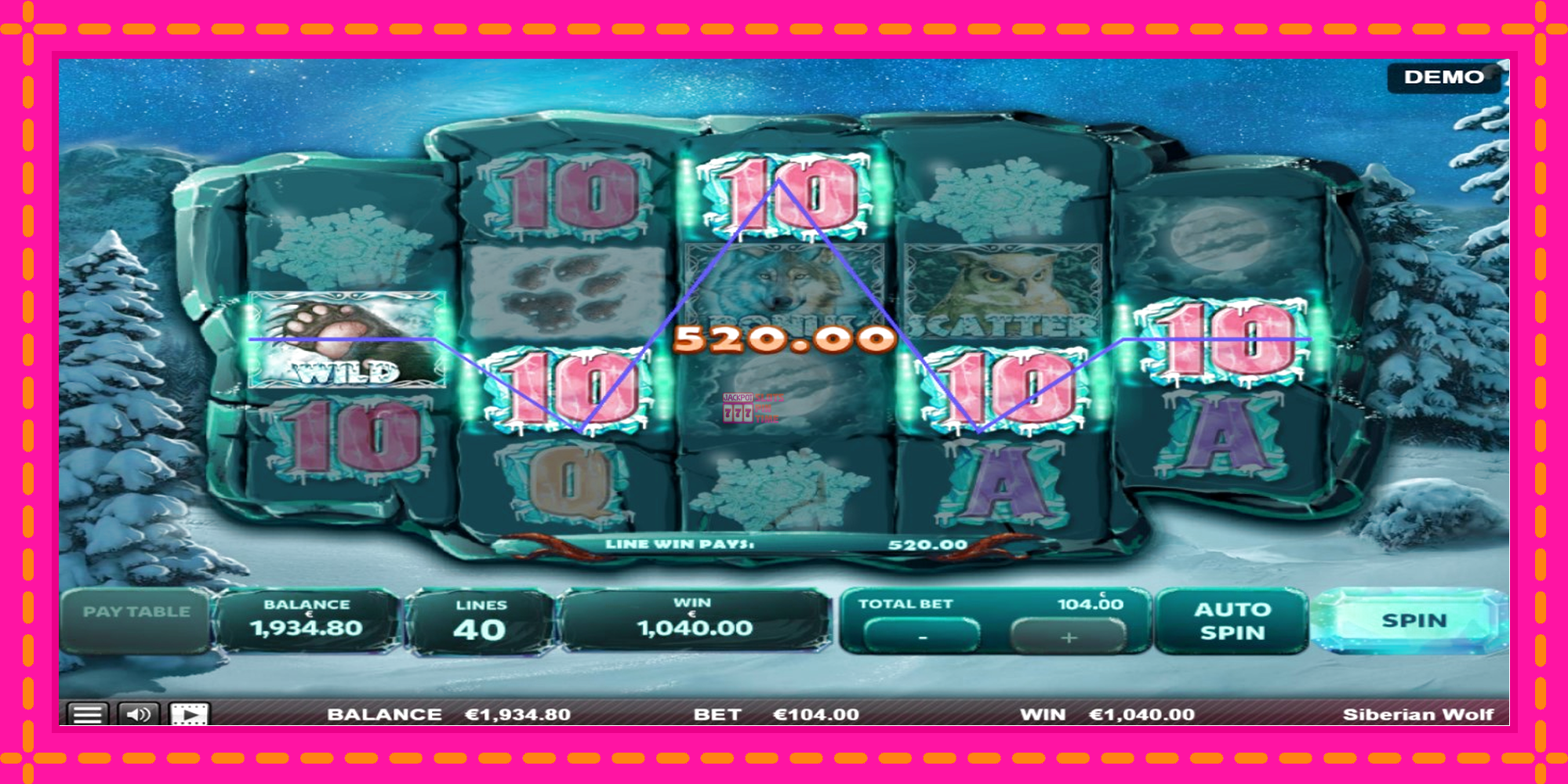 Slot machine Siberian Wolf gratuitamente, immagine 3