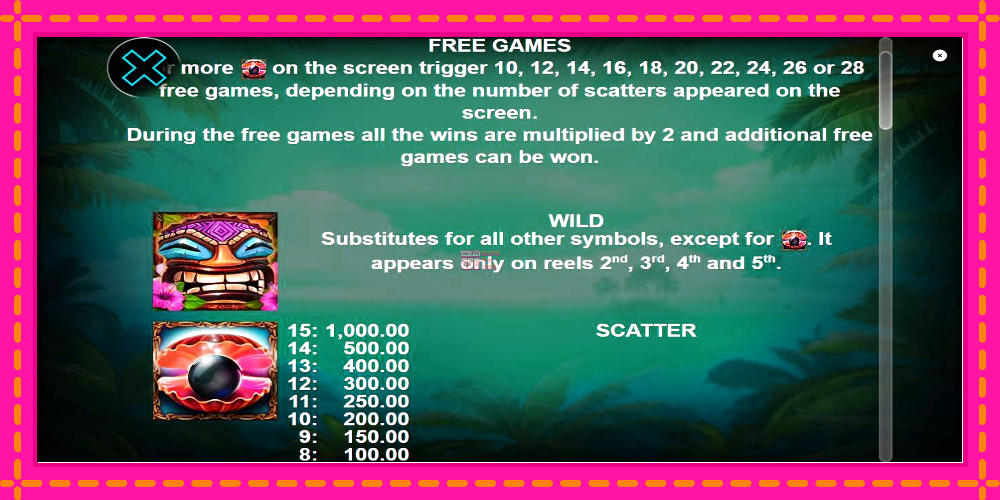 Slot machine Sapphire Lagoon gratuitamente, immagine 5