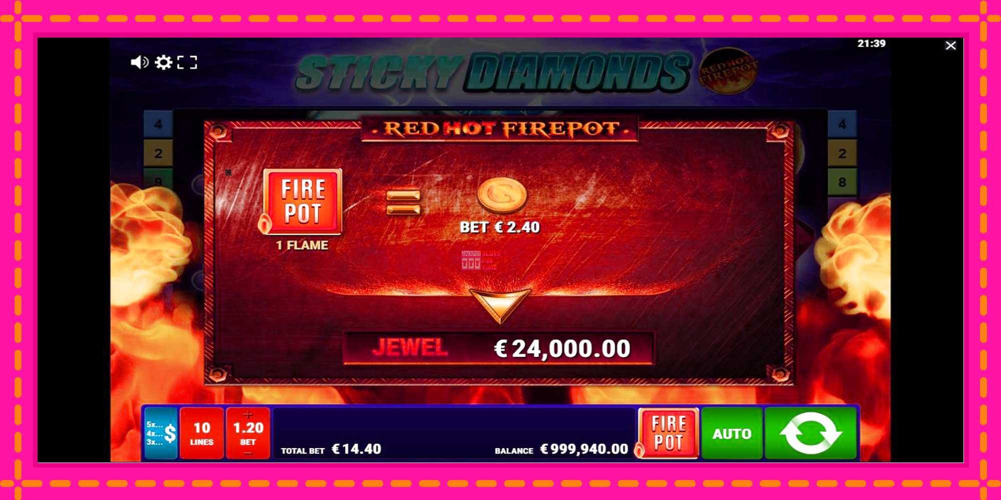 Slot machine Sticky Diamonds Red Hot Firepot gratuitamente, immagine 4