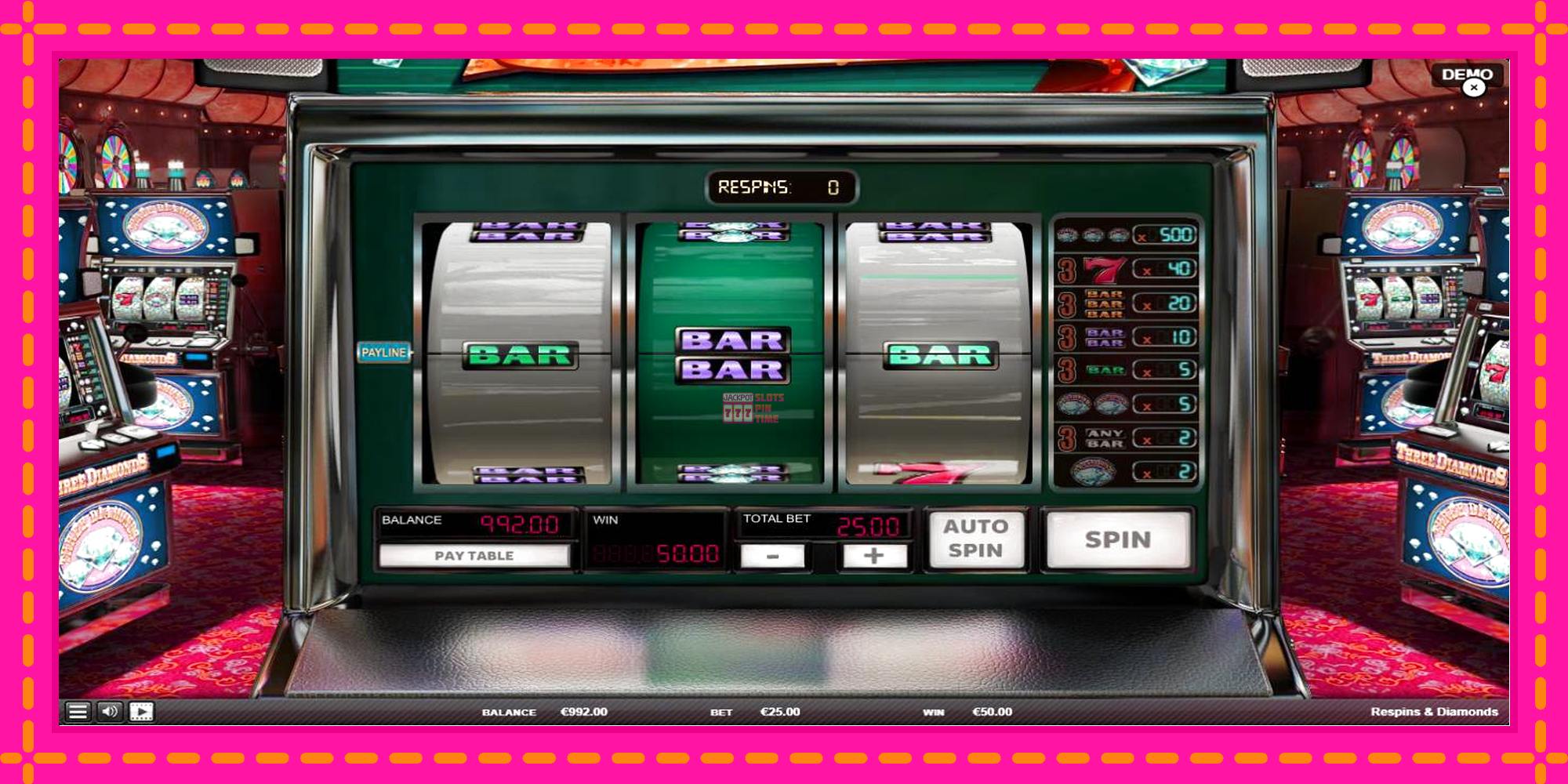 Slot machine Respins Diamonds gratuitamente, immagine 3